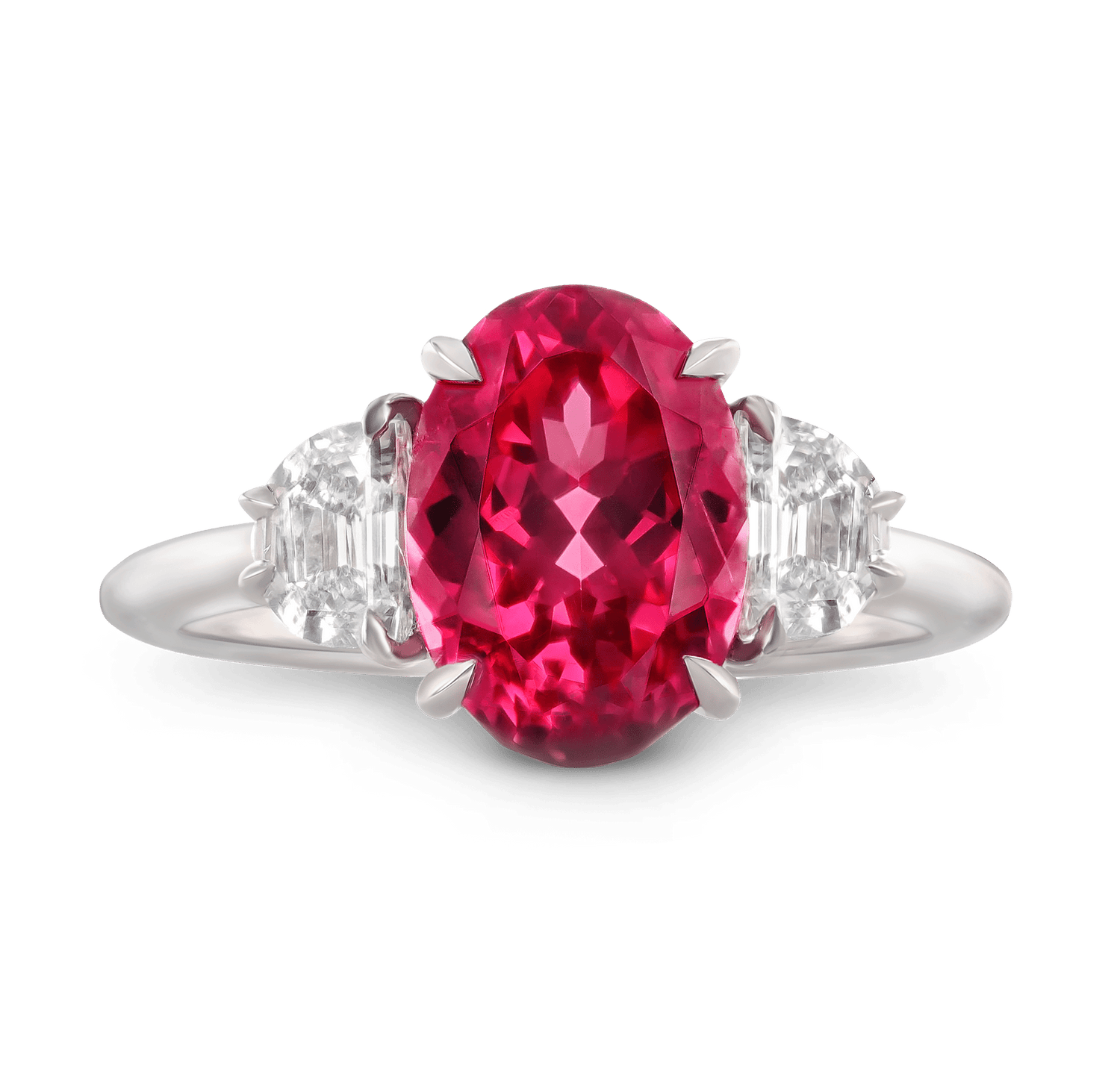 Untreated Pink Spinel Ring, 4.03 Carats