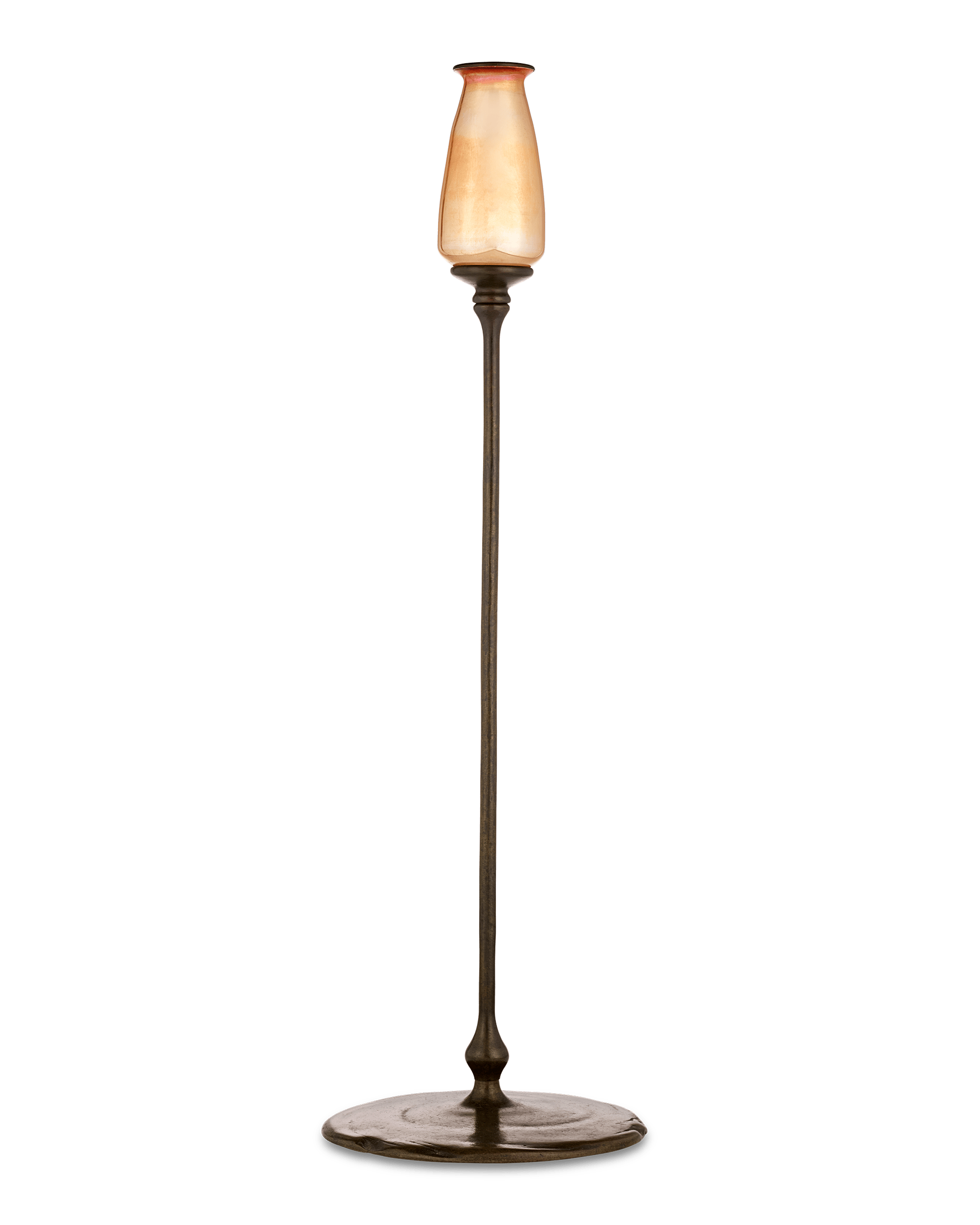 Tiffany Studios Favrile and Bronze Candlestick