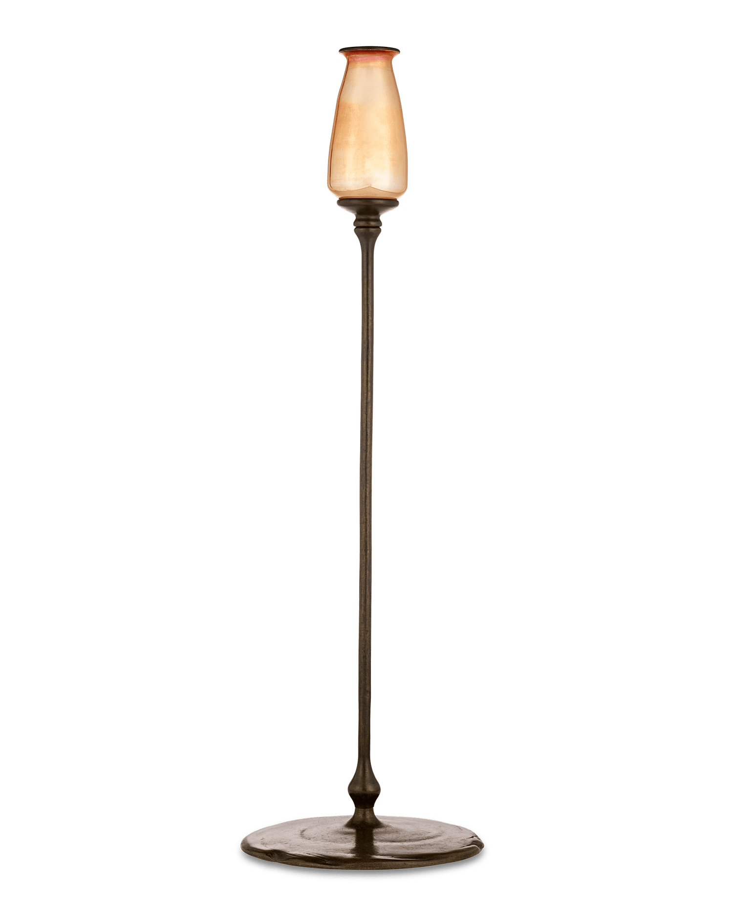 Tiffany Studios Favrile and Bronze Candlestick