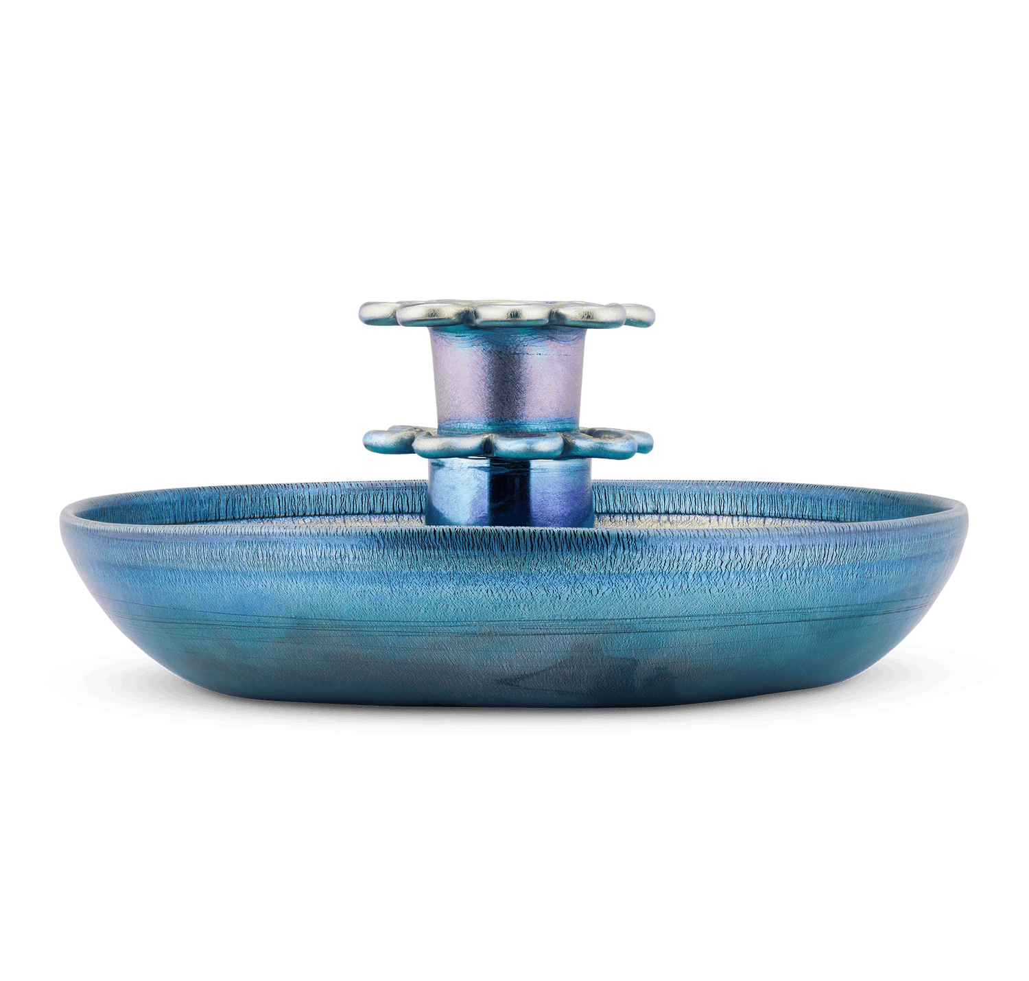Tiffany Studios Blue Favrile Glass Centerpiece