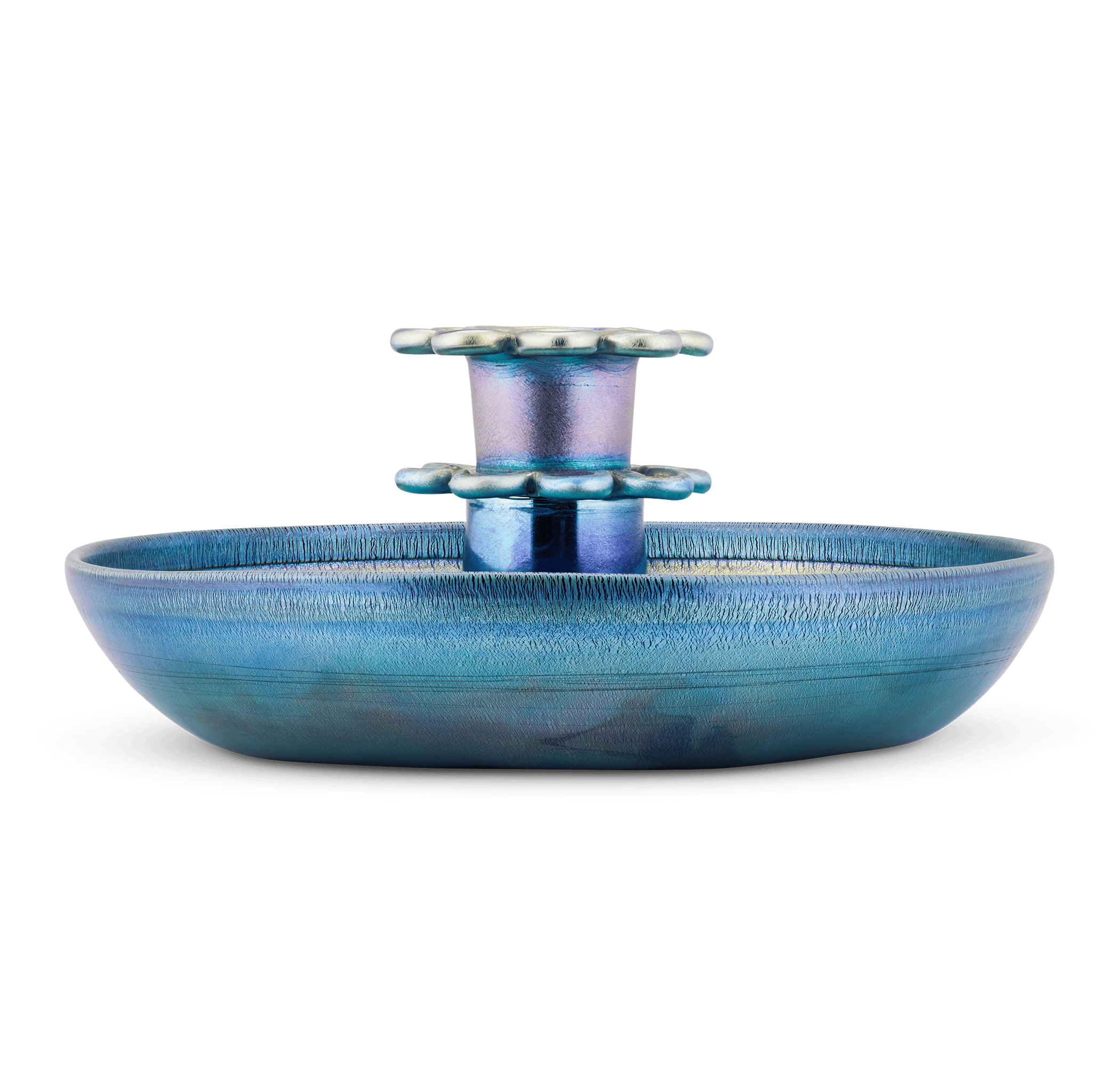 Tiffany Studios Blue Favrile Glass Centerpiece