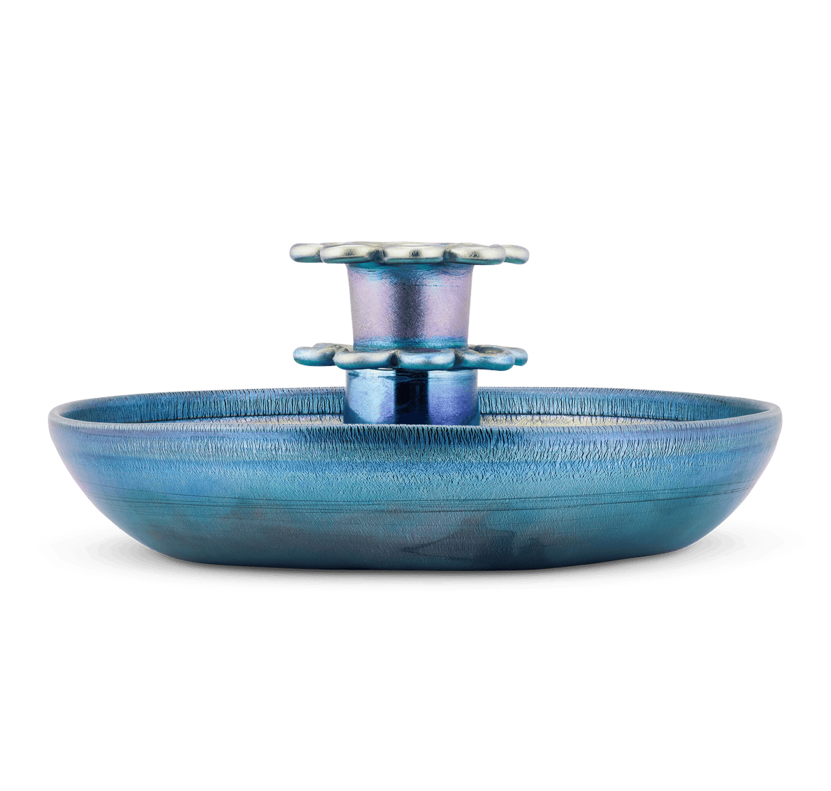 Tiffany Studios Blue Favrile Glass Centerpiece