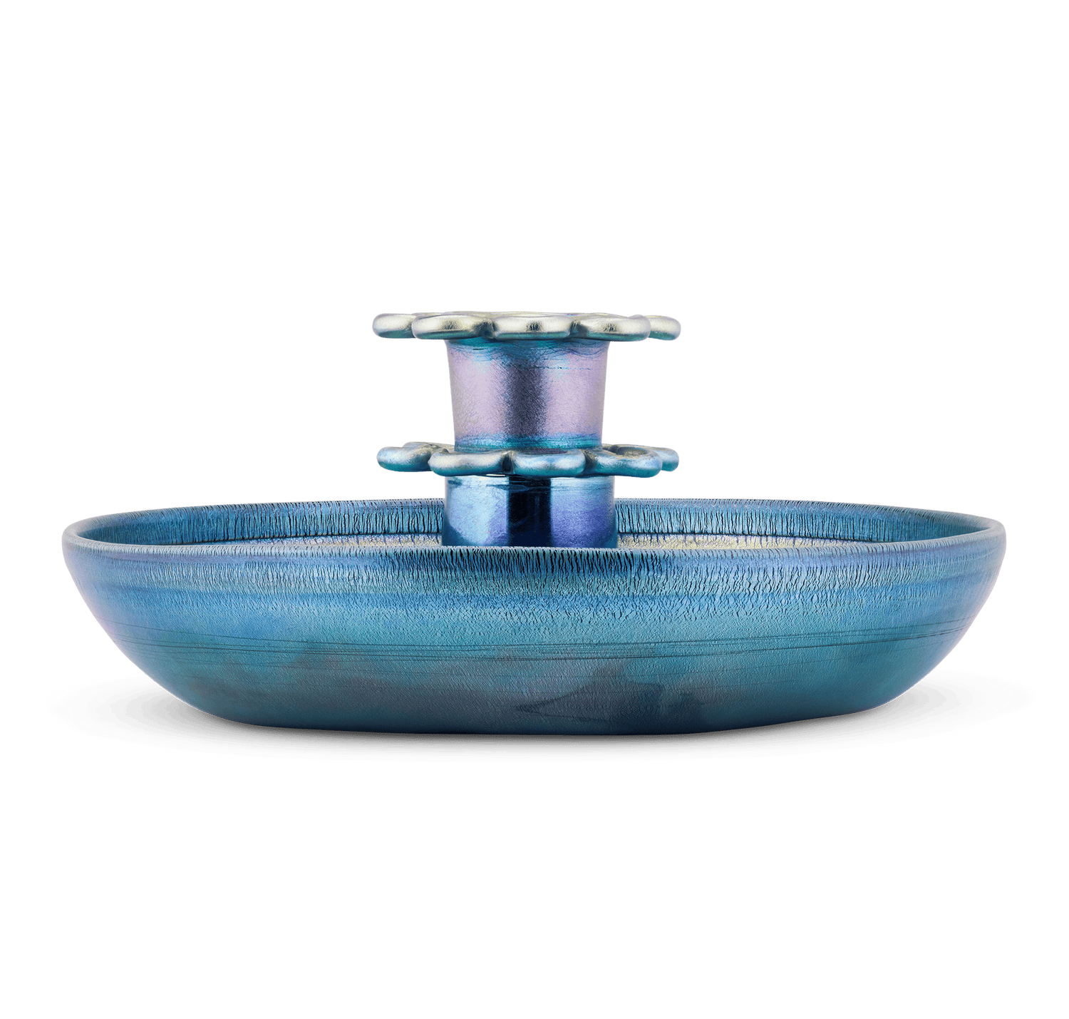 Tiffany Studios Blue Favrile Glass Centerpiece