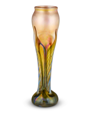 Tiffany Studios Pulled Feather Favrile Glass Vase