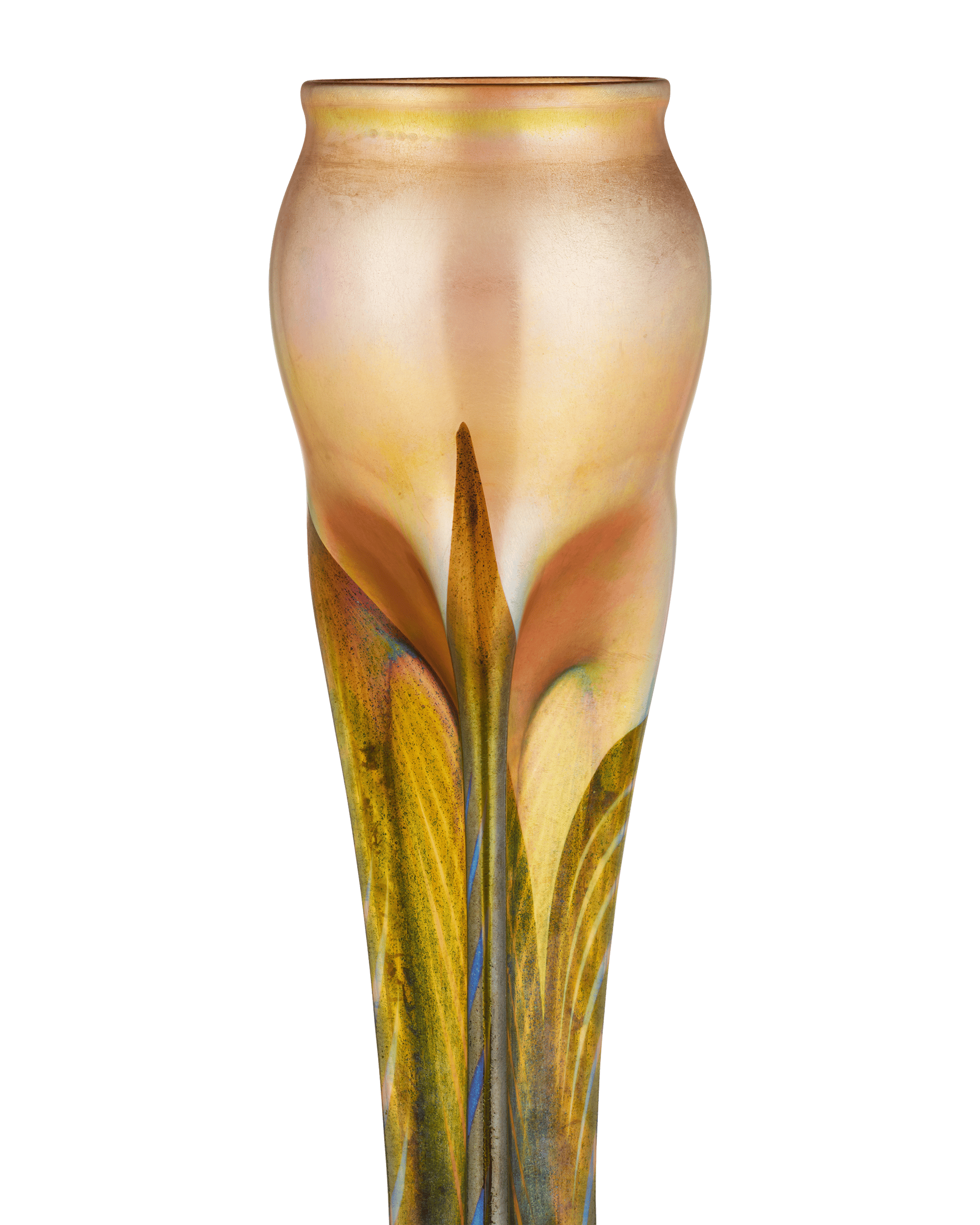 Tiffany Studios Pulled Feather Favrile Glass Vase