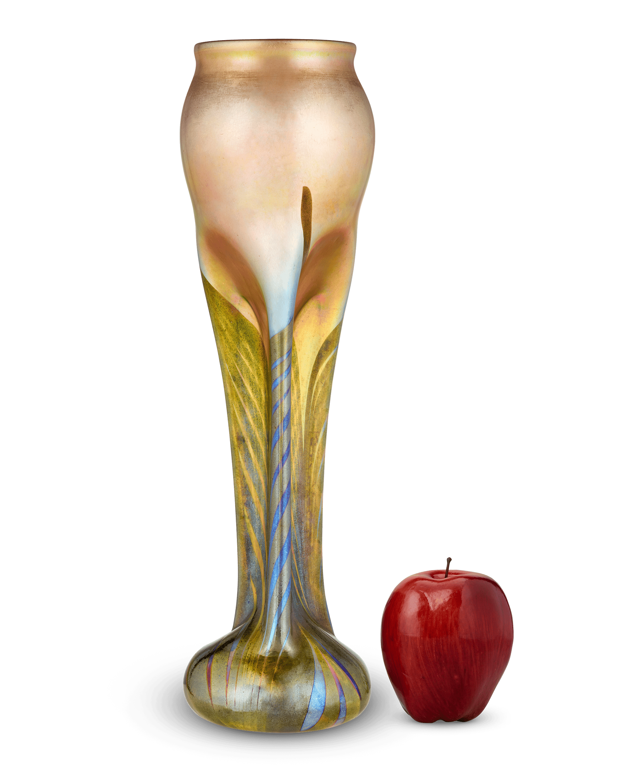 Tiffany Studios Pulled Feather Favrile Glass Vase