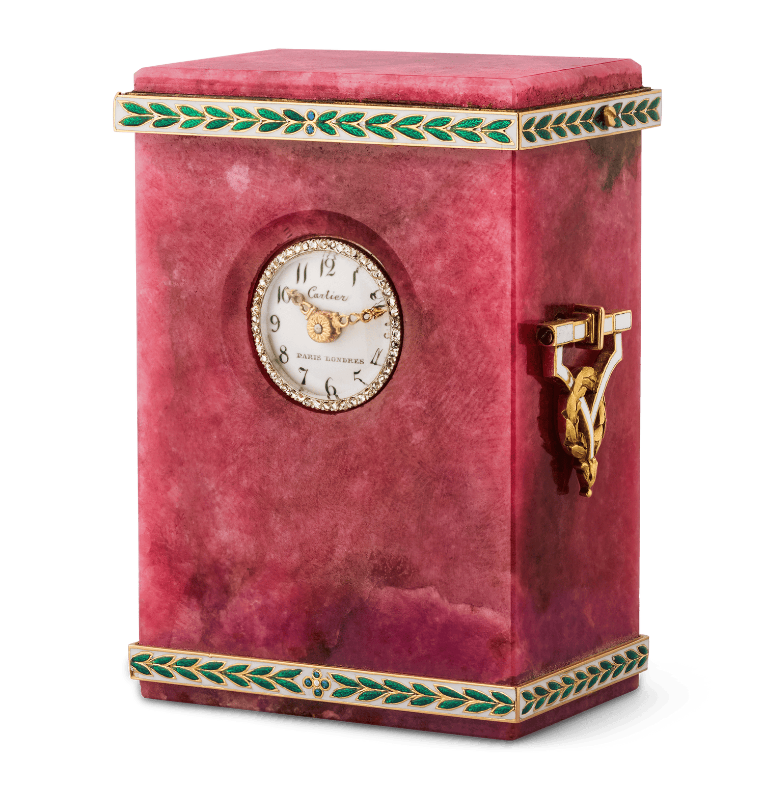 Cartier Belle Époque Rhodonite Clock