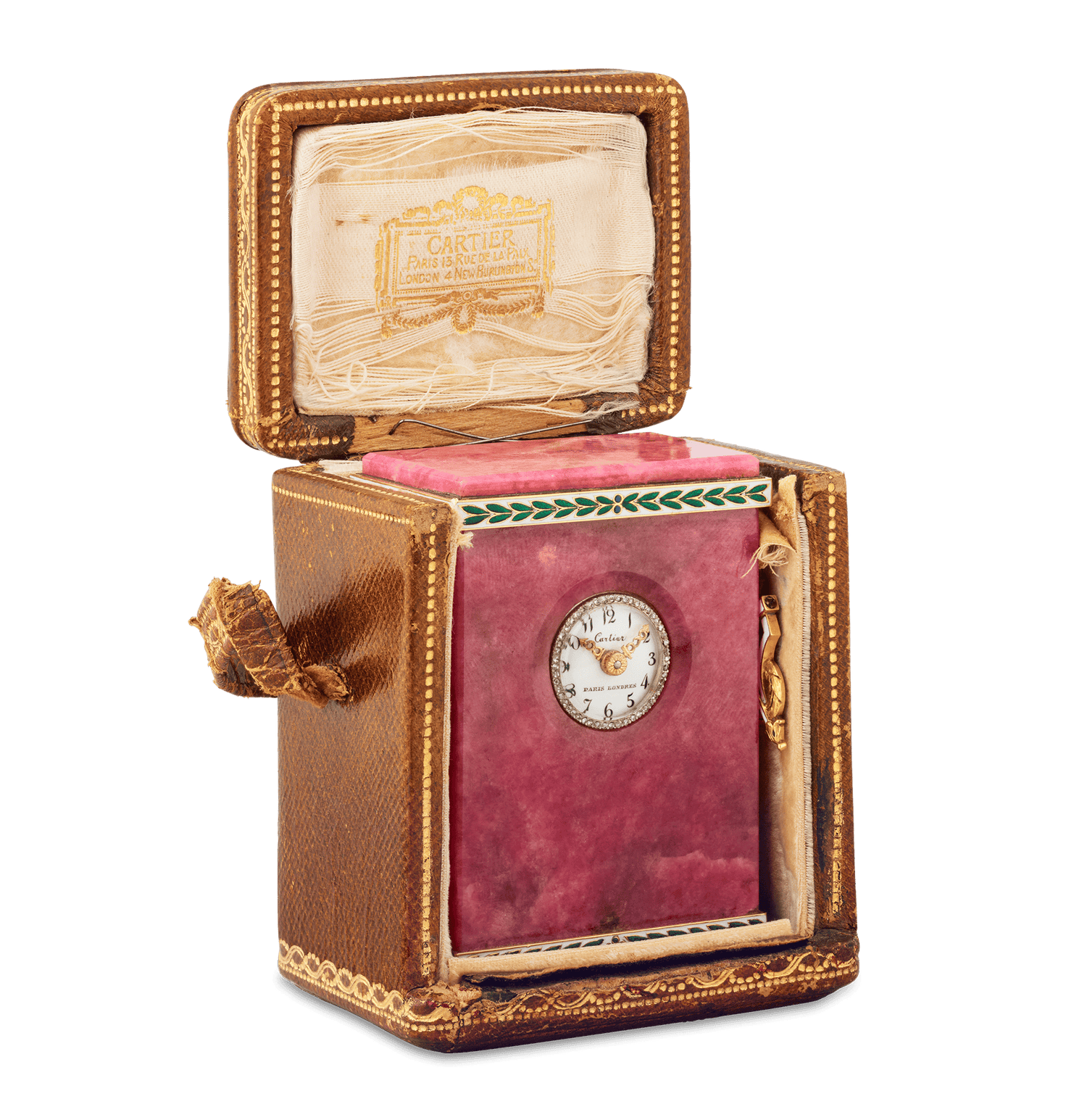 Cartier Belle Époque Rhodonite Clock