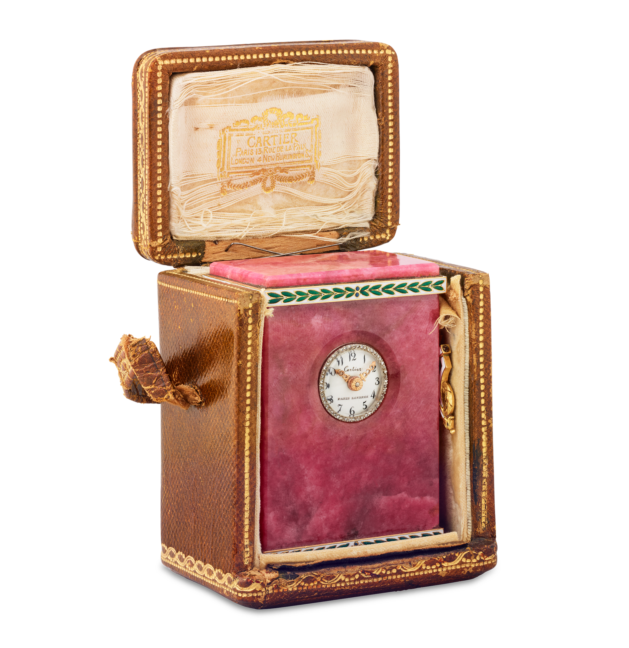 Cartier Belle Époque Rhodonite Clock