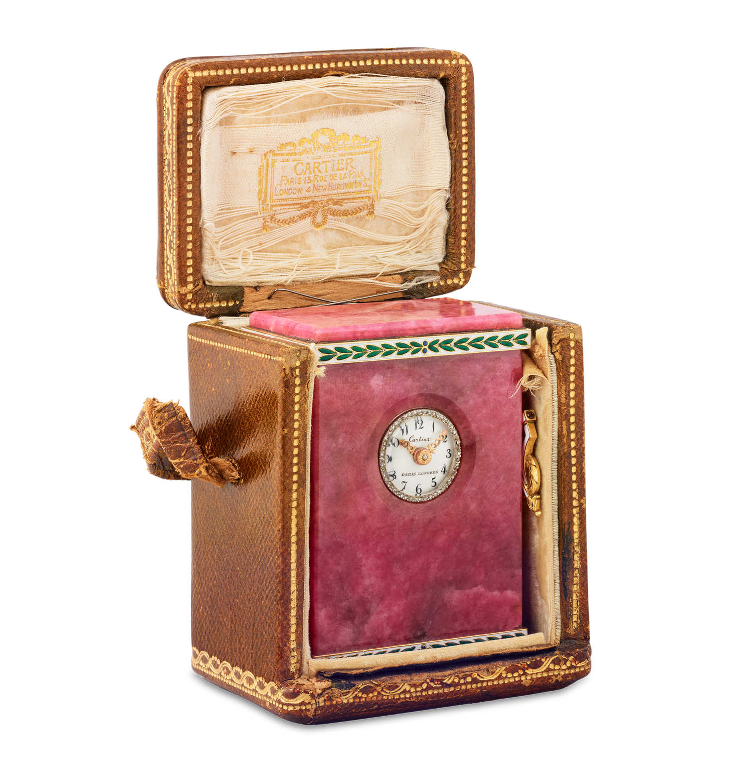 Cartier Belle Époque Rhodonite Clock