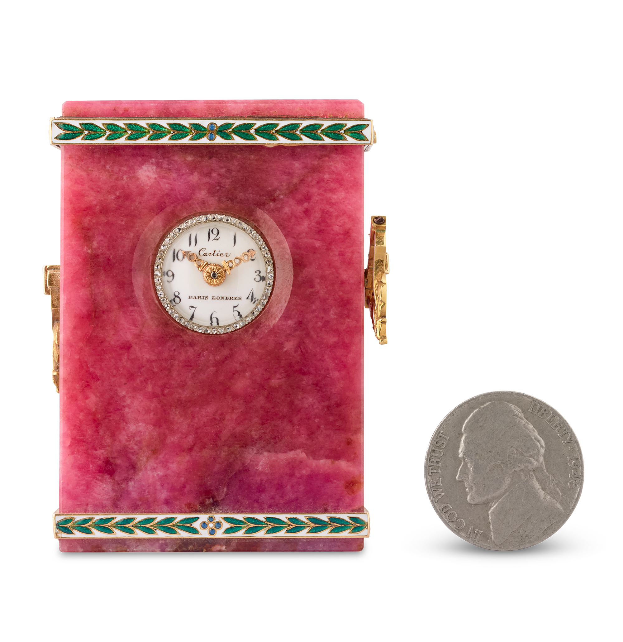 Cartier Belle Époque Rhodonite Clock