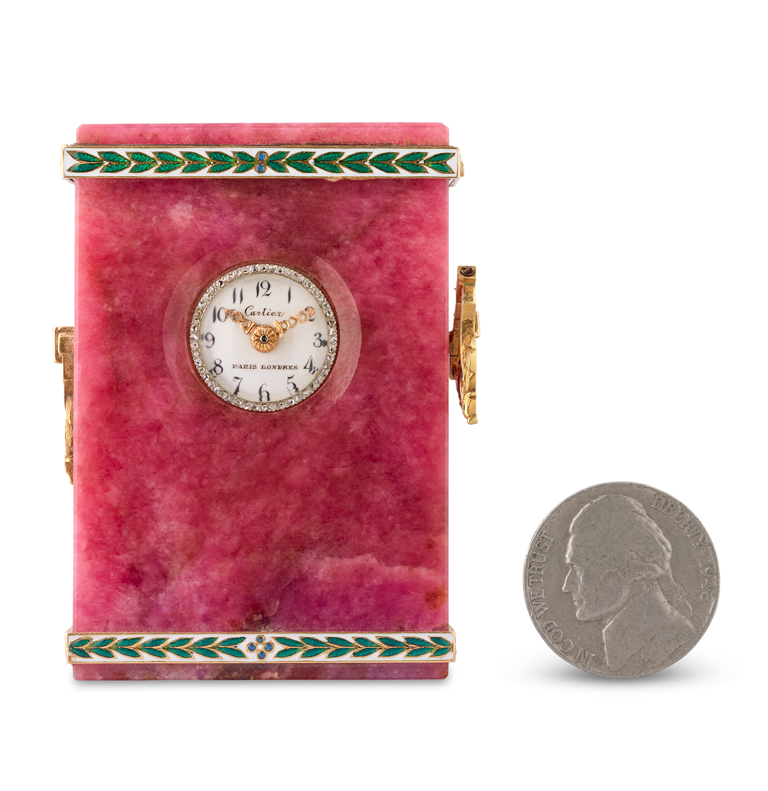 Cartier Belle Époque Rhodonite Clock