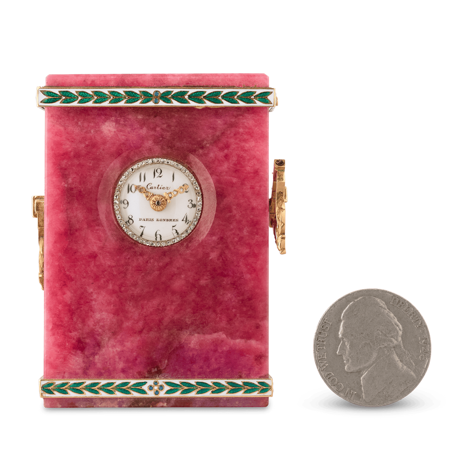Cartier Belle Époque Rhodonite Clock