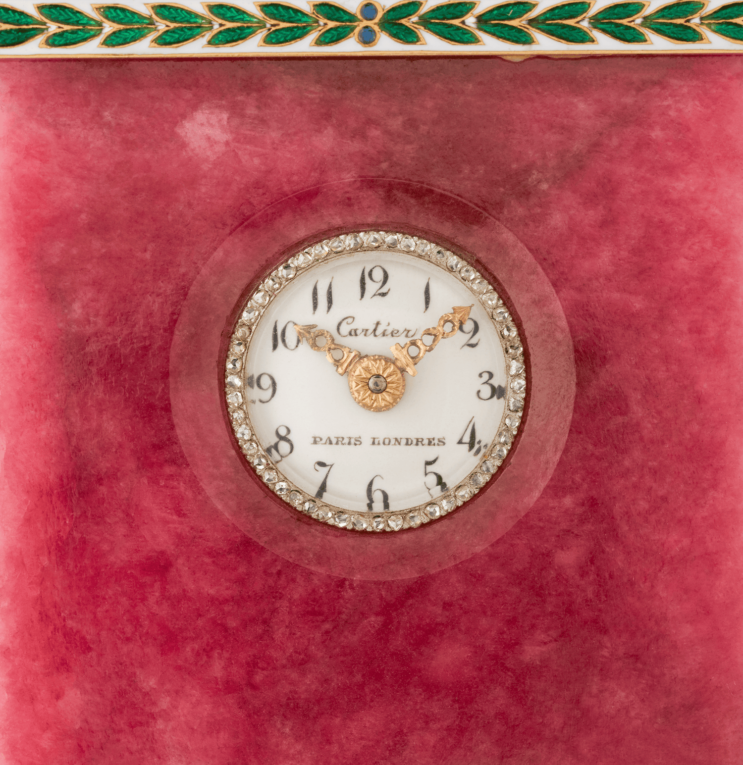 Cartier Belle Époque Rhodonite Clock | M.S. Rau Cartier Belle Époque Rhodonite Clock | M.S. Rau