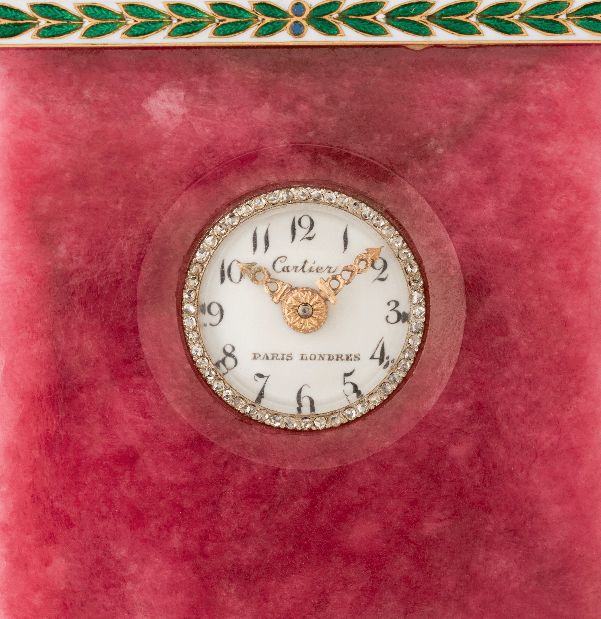 Cartier Belle Époque Rhodonite Clock