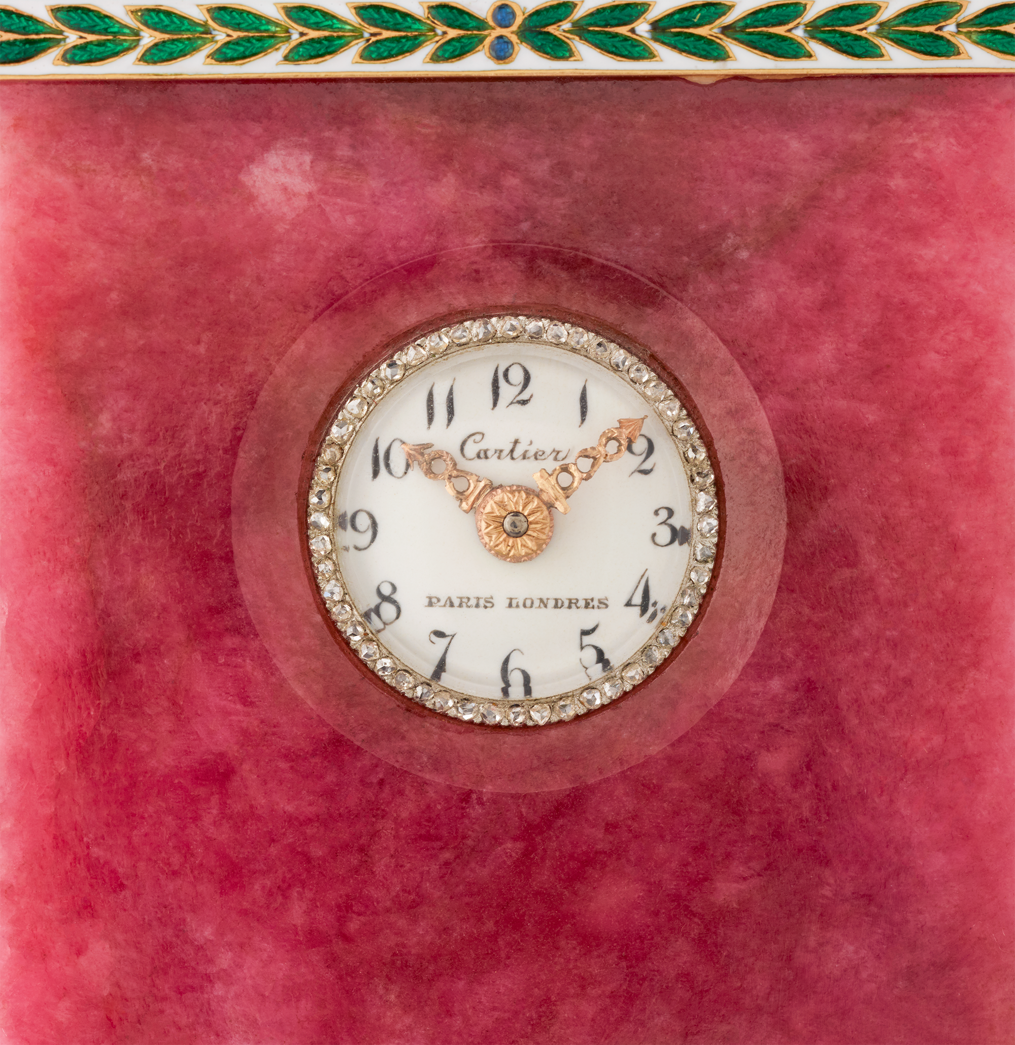 Cartier Belle Époque Rhodonite Clock