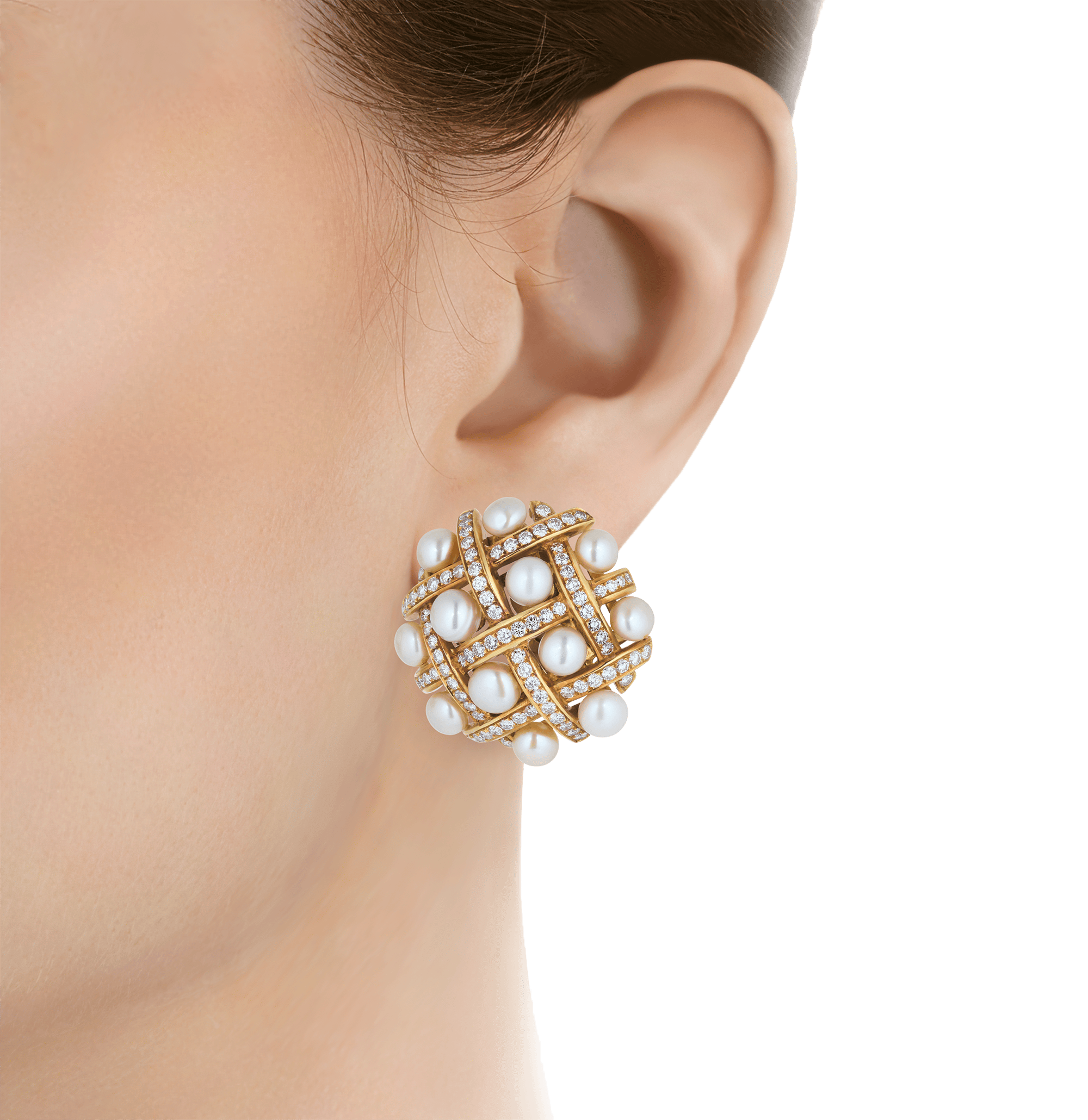 Pearl and Diamond Earrings