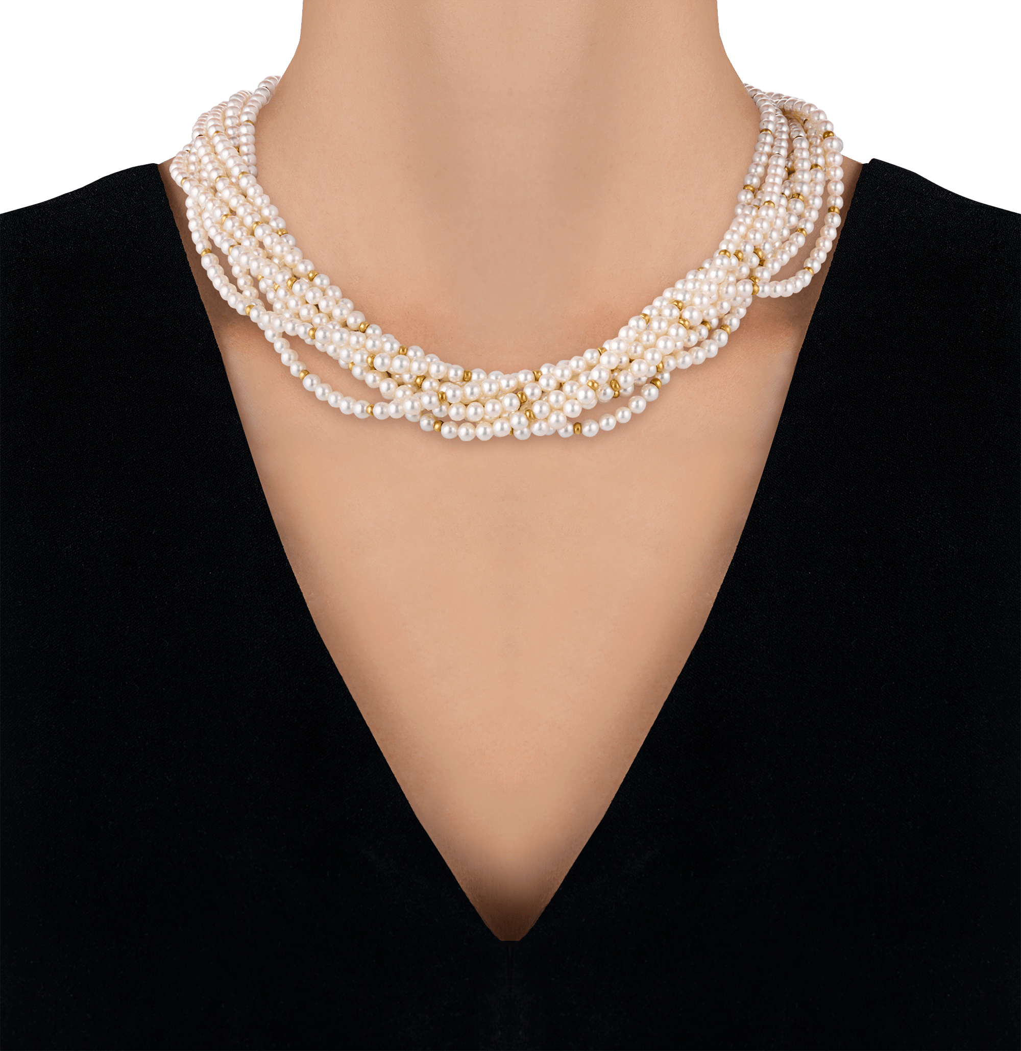 Pearl, Sapphire, Ruby and Diamond Necklace