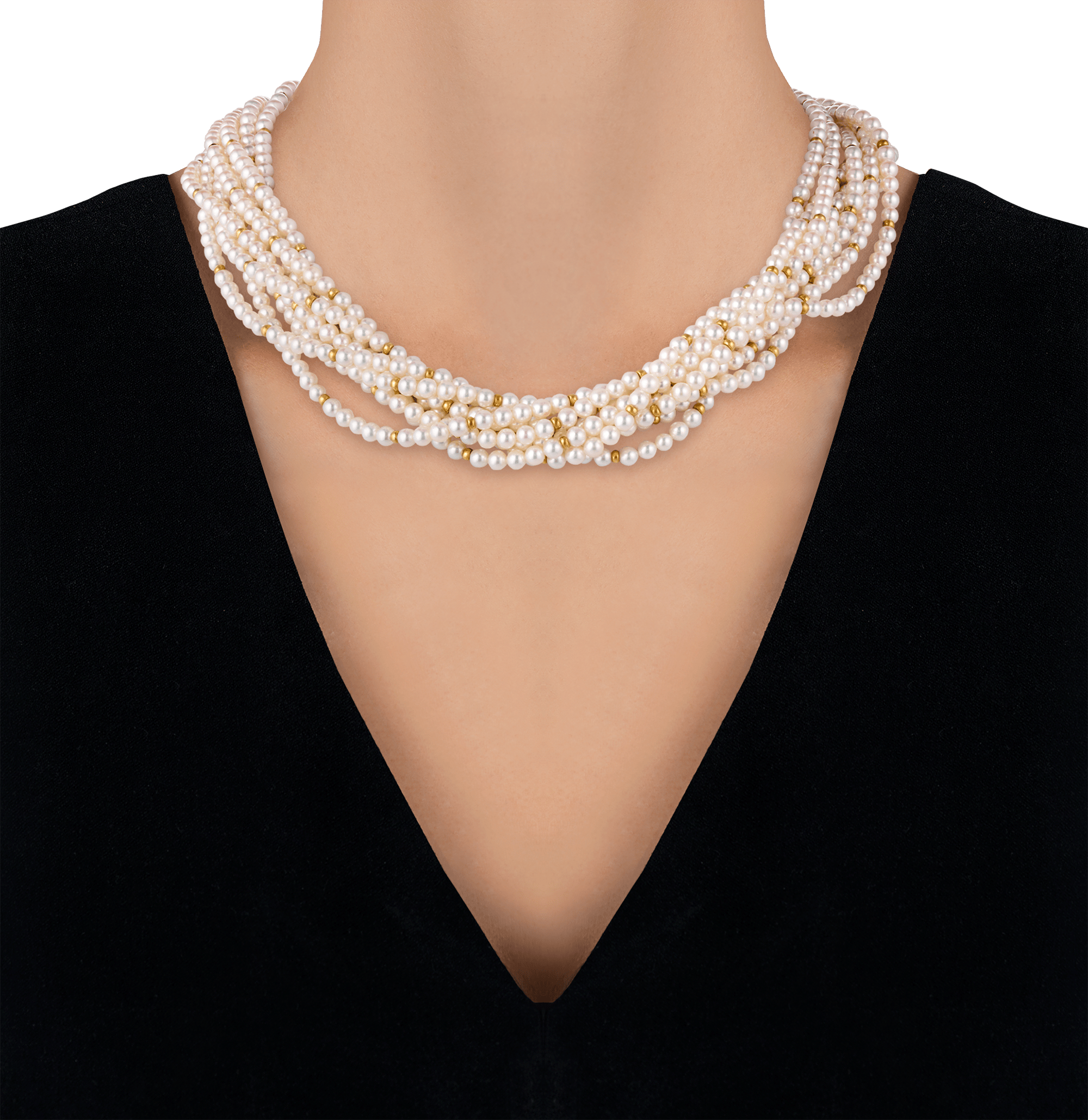 Pearl, Sapphire, Ruby and Diamond Necklace