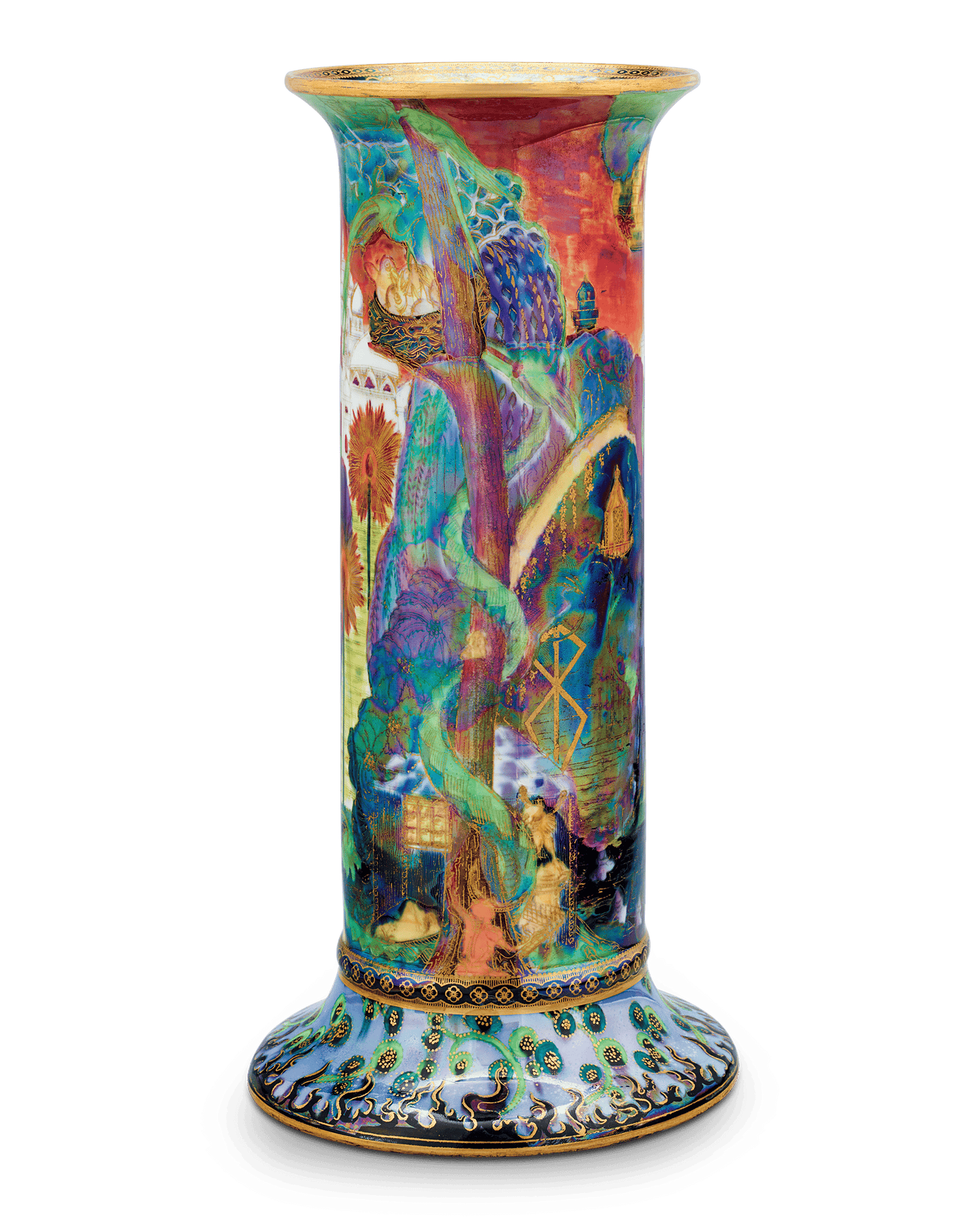 Fairyland Lustre Torches Pillar Vase by Wedgwood