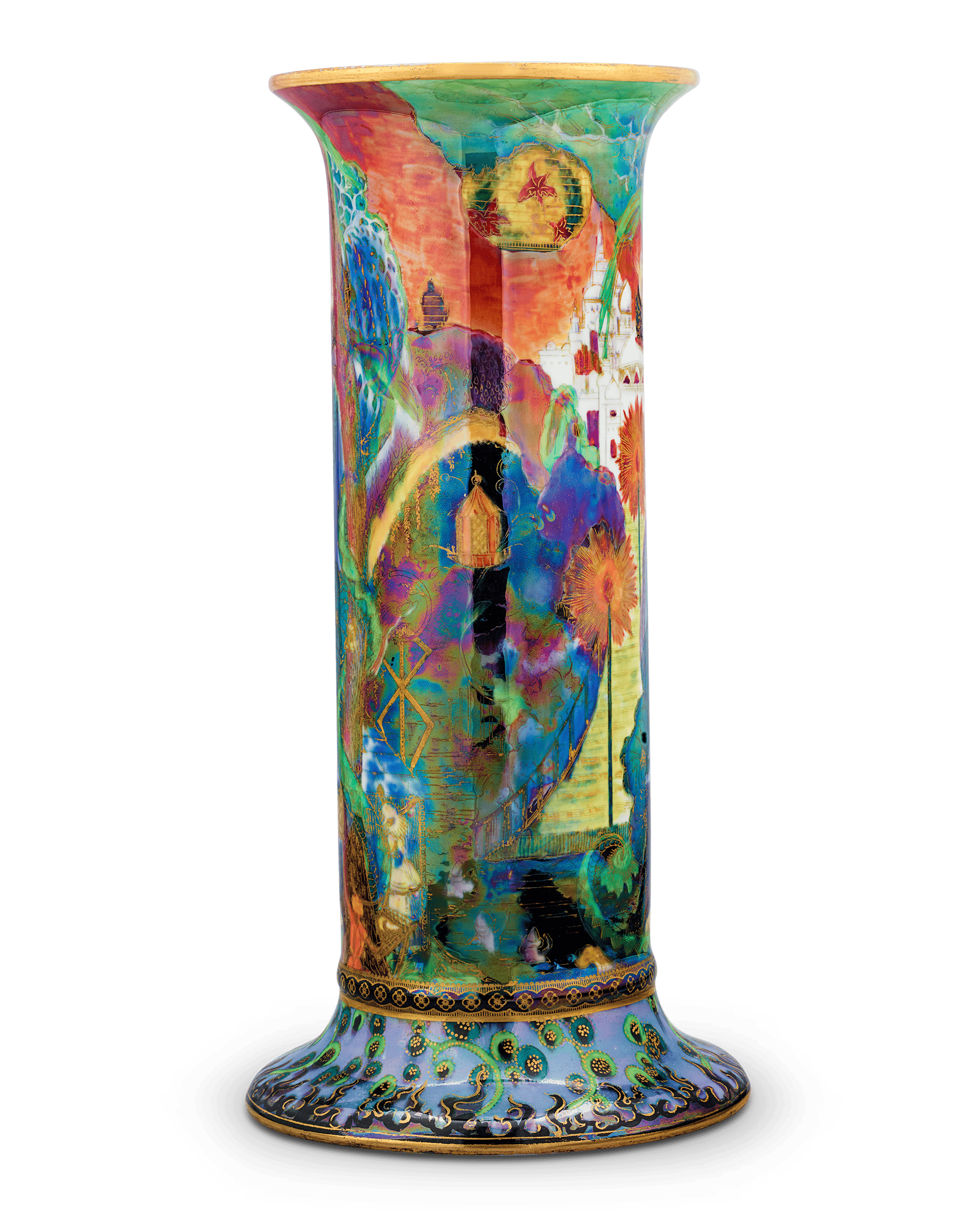 Fairyland Lustre Torches Pillar Vase by Wedgwood