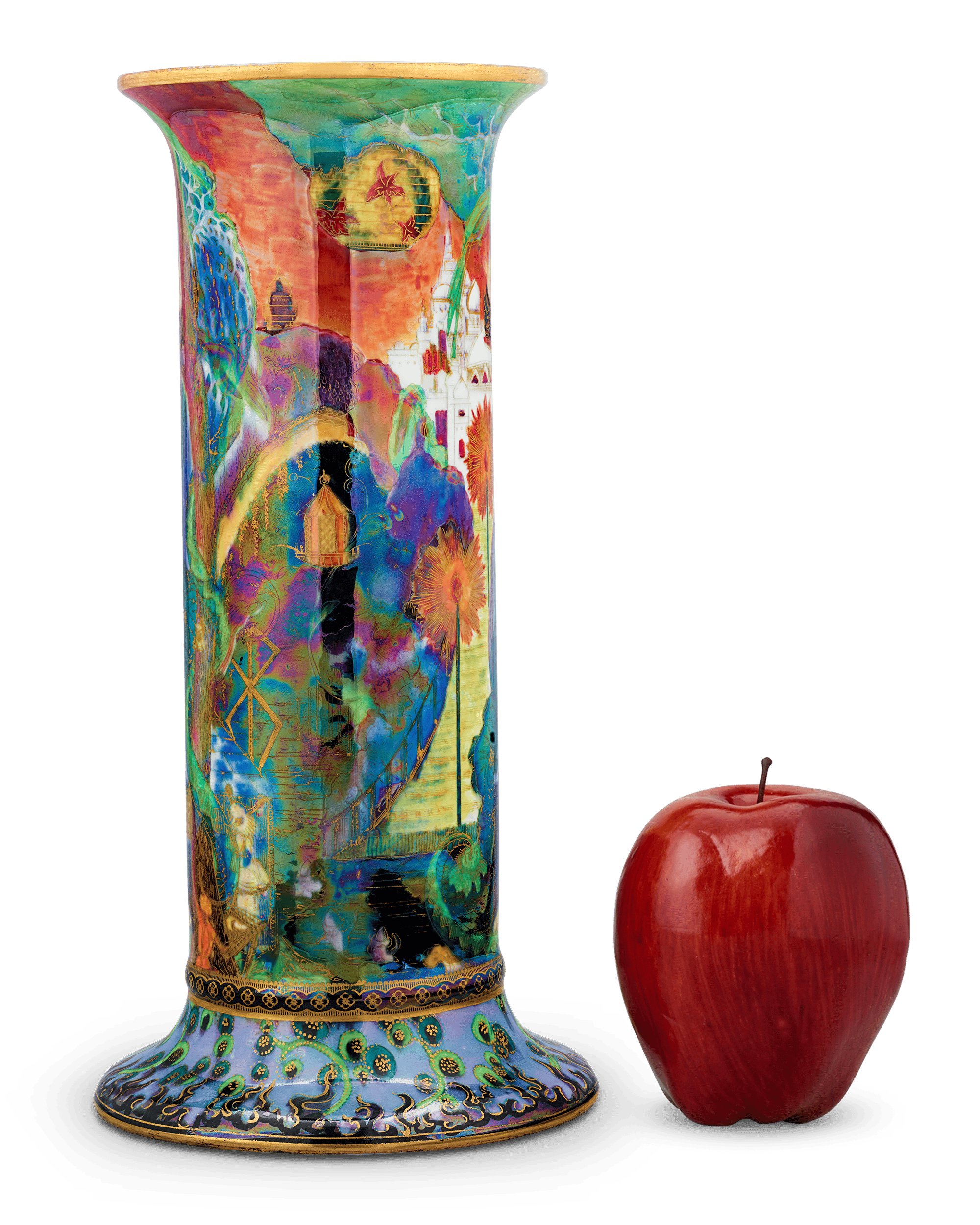 Fairyland Lustre Torches Pillar Vase by Wedgwood