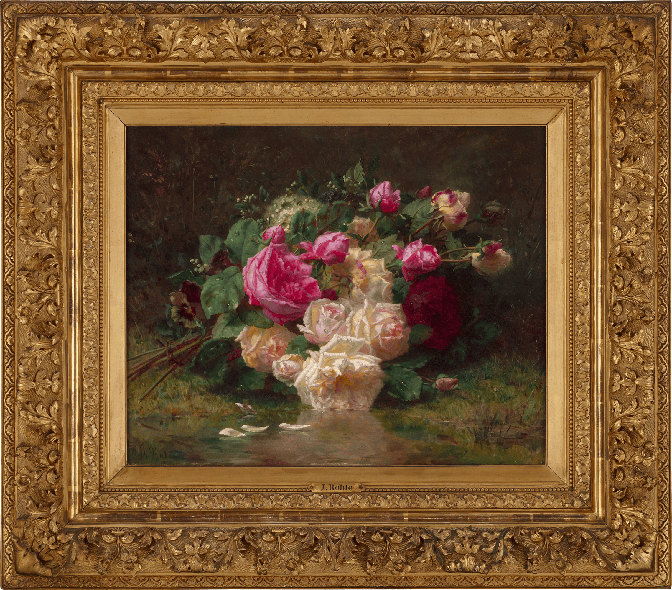 Bouquet of Flowers in the Countryside by Jean-Baptiste Robie