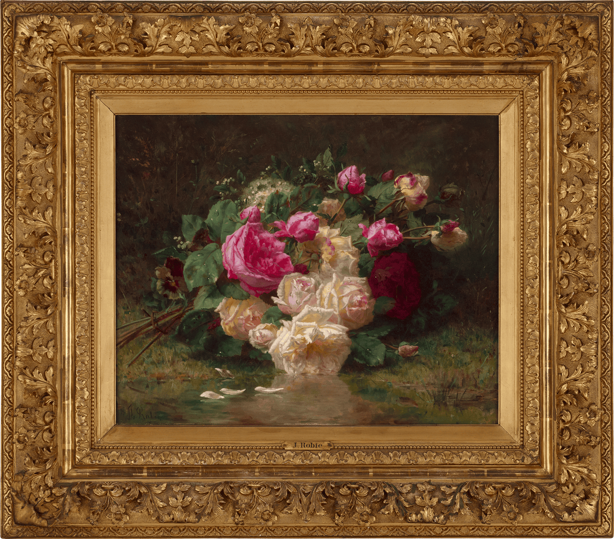 Bouquet of Flowers in the Countryside by Jean-Baptiste Robie
