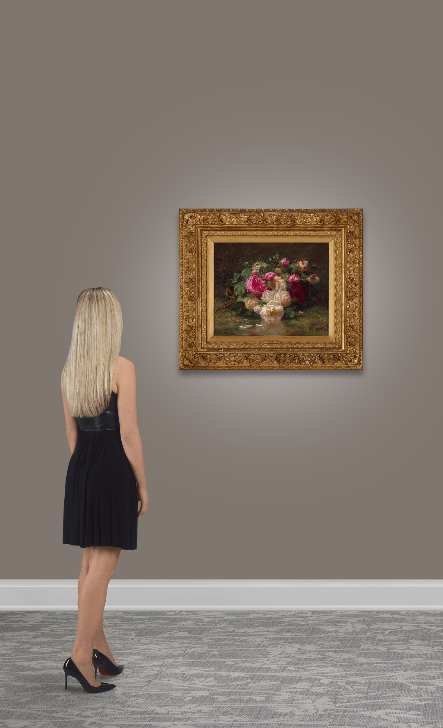 Bouquet of Flowers in the Countryside by Jean-Baptiste Robie