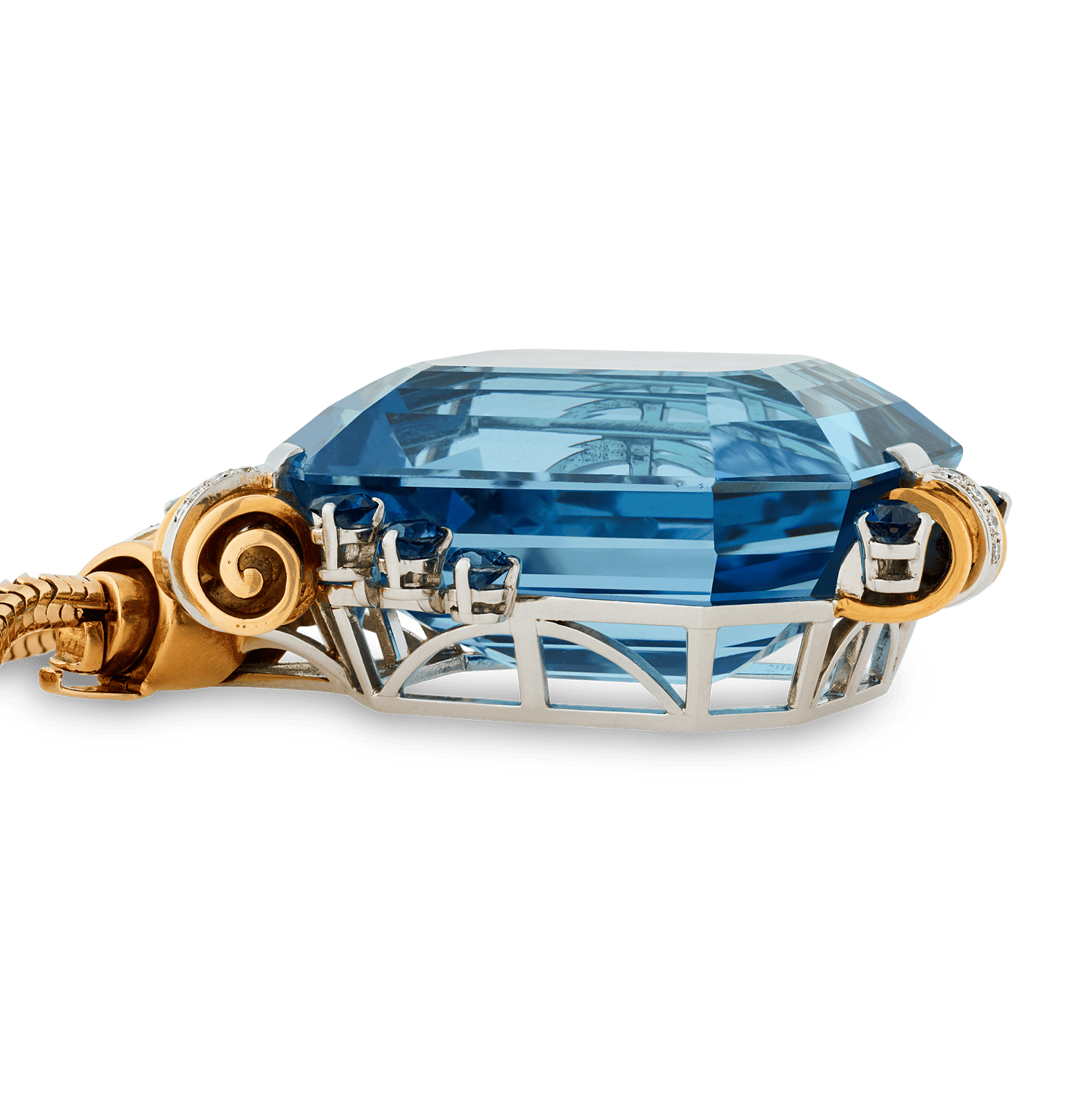 Tiffany & Co. Retro Aquamarine Pendant, 201.08 Carats