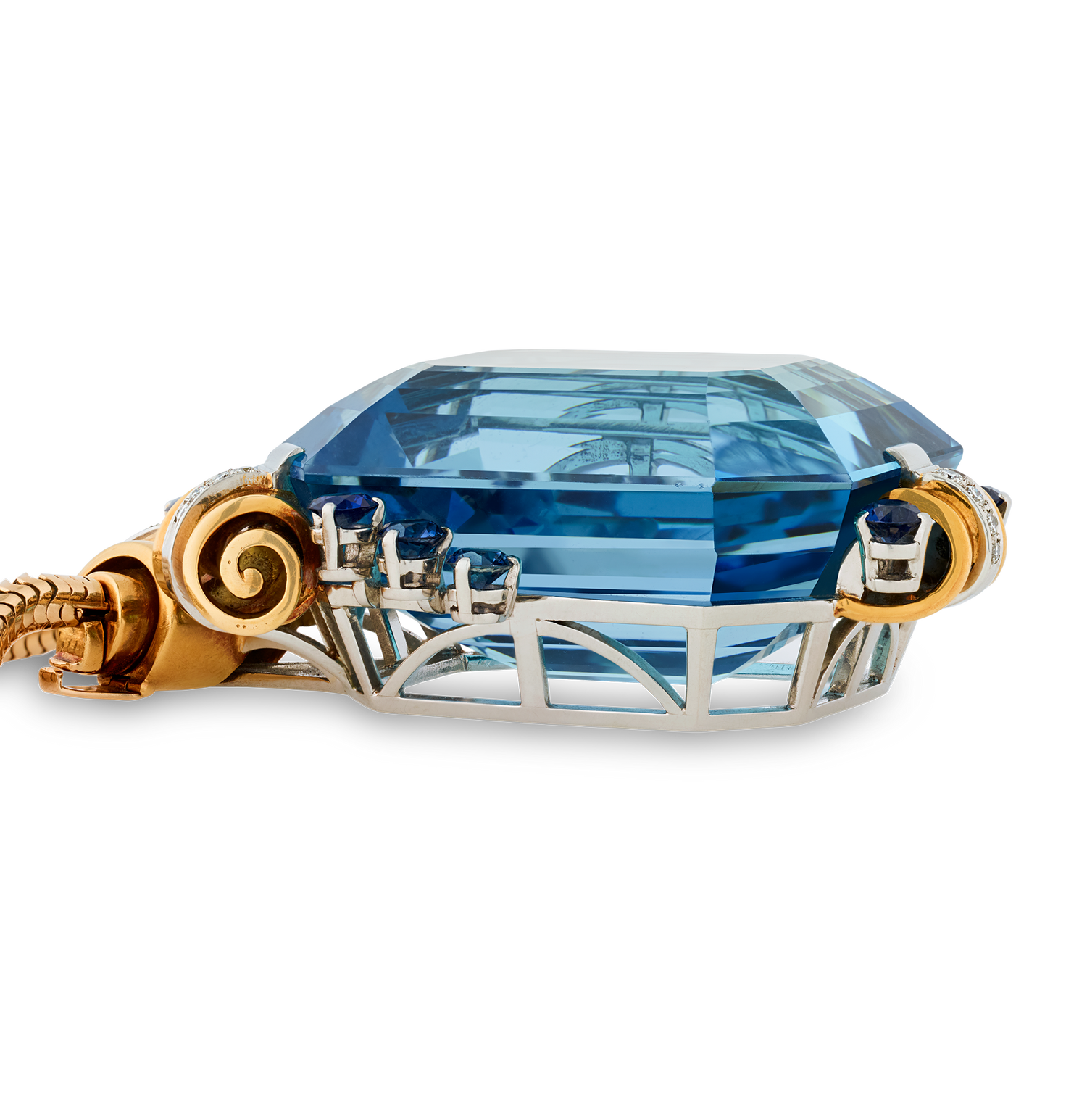 Tiffany & Co. Retro Aquamarine Pendant, 201.08 Carats