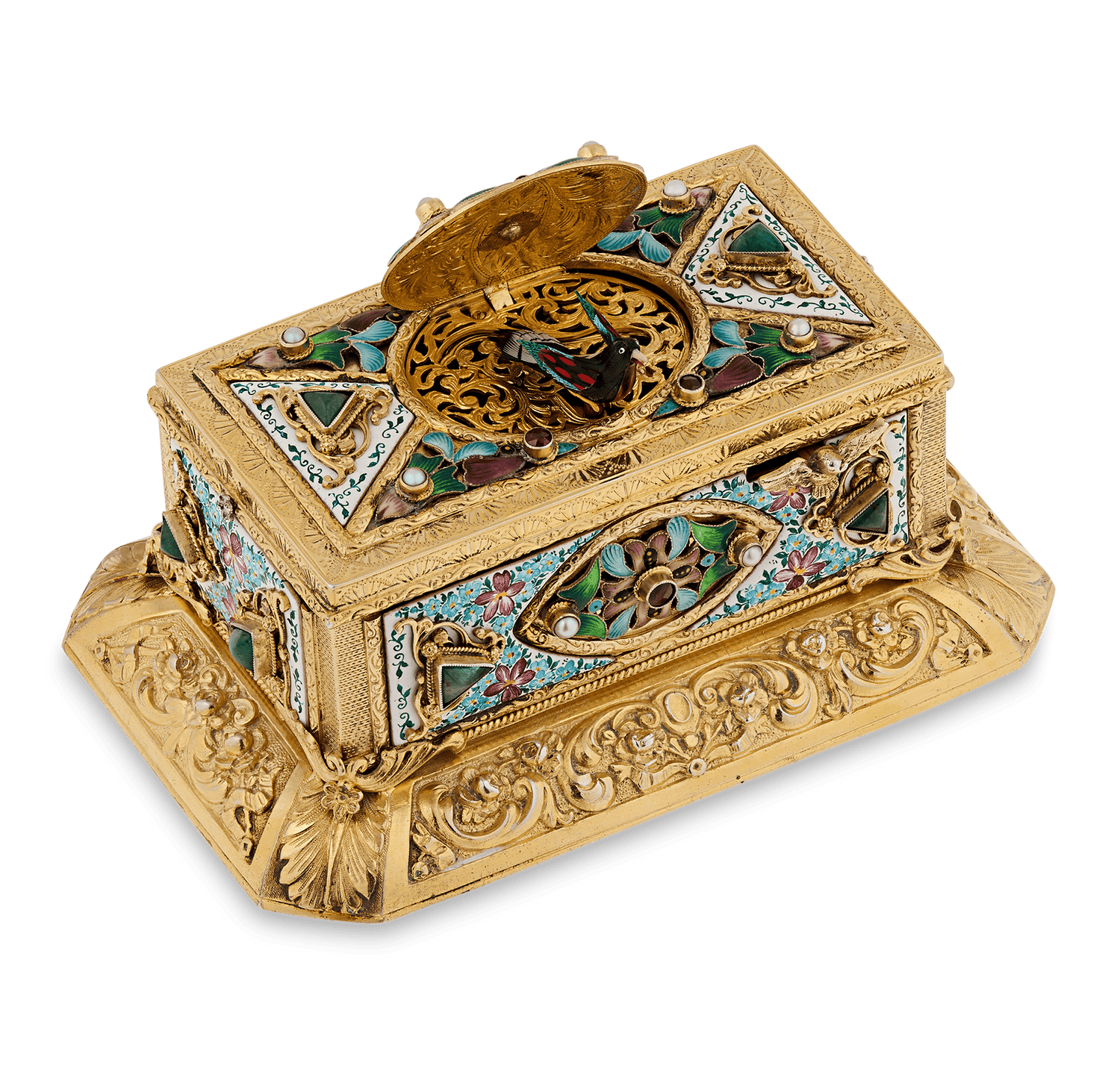 Jeweled Singing Bird Box
