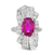Art Deco Pink Ceylon Sapphire Ring, 4.19 Carats