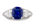 Art Deco Untreated Sapphire Ring, 5.10 Carats