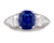 Art Deco Untreated Sapphire Ring, 5.10 Carats