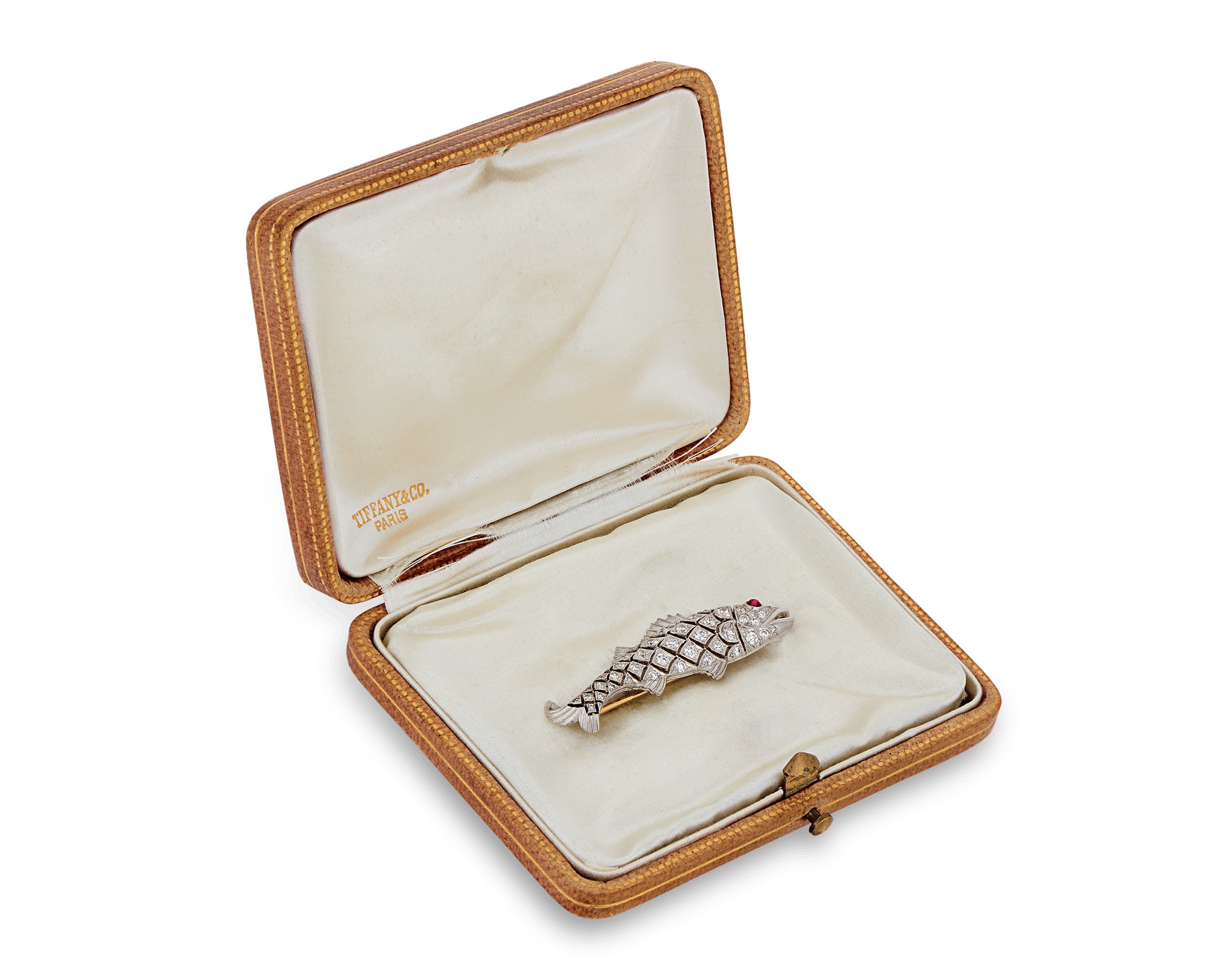 Tiffany & Co. Diamond Fish Brooch, 1.30 Carats