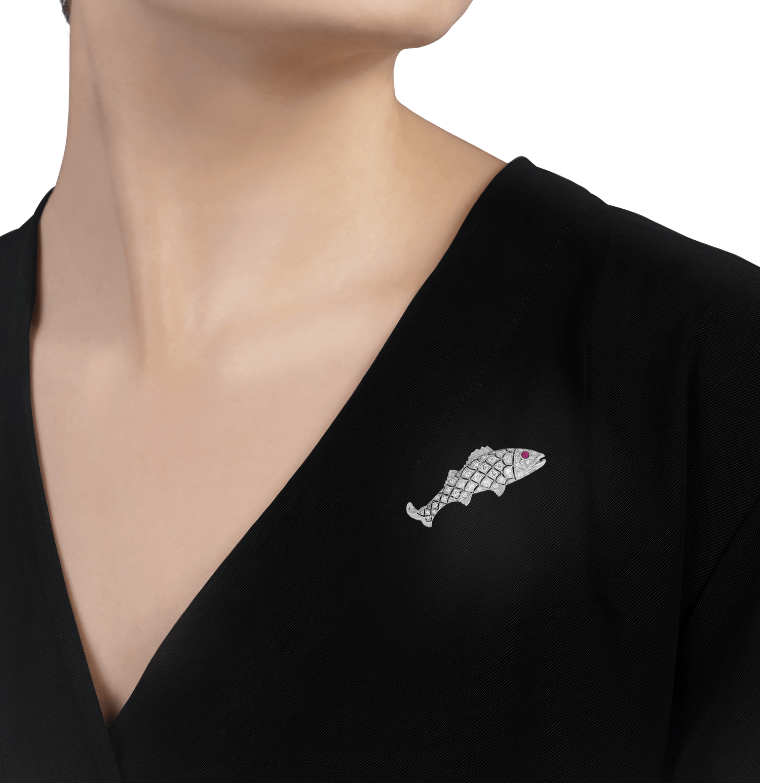 Tiffany & Co. Diamond Fish Brooch, 1.30 Carats