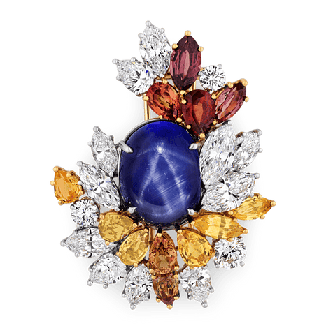 Tiffany & Co. Burma Star Sapphire Brooch, 25.59 Carats