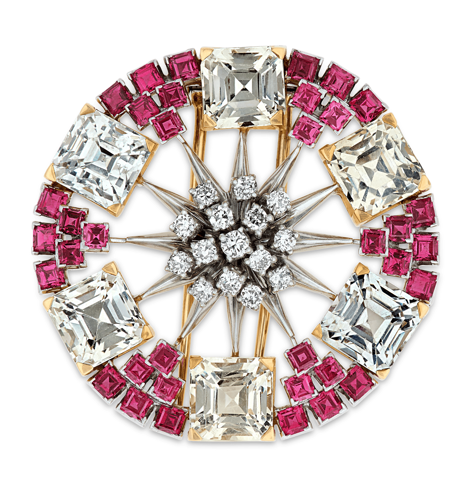 Tiffany & Co. Sapphire and Ruby Brooch