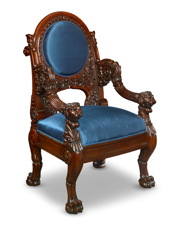 Napoleon III Mahogany Armchair