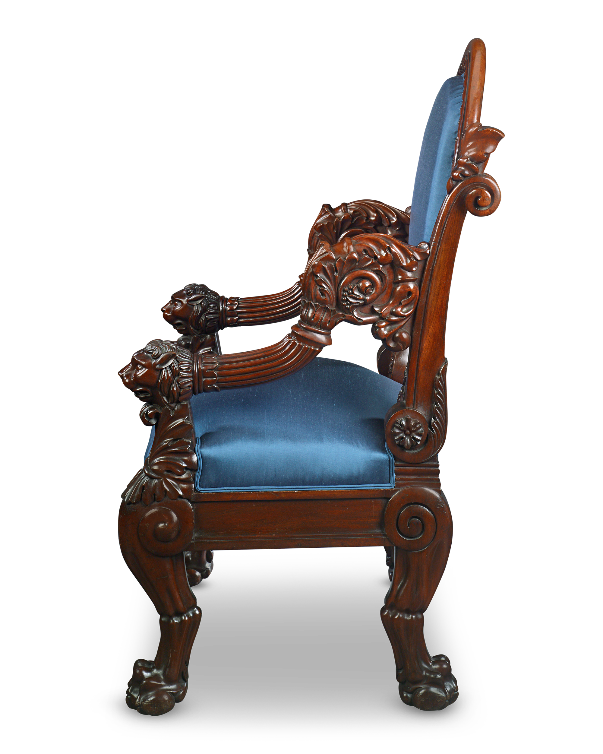 Napoleon III Mahogany Armchair
