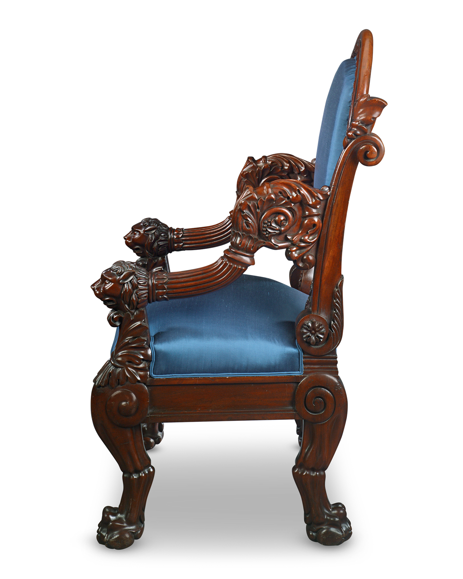 Napoleon III Mahogany Armchair