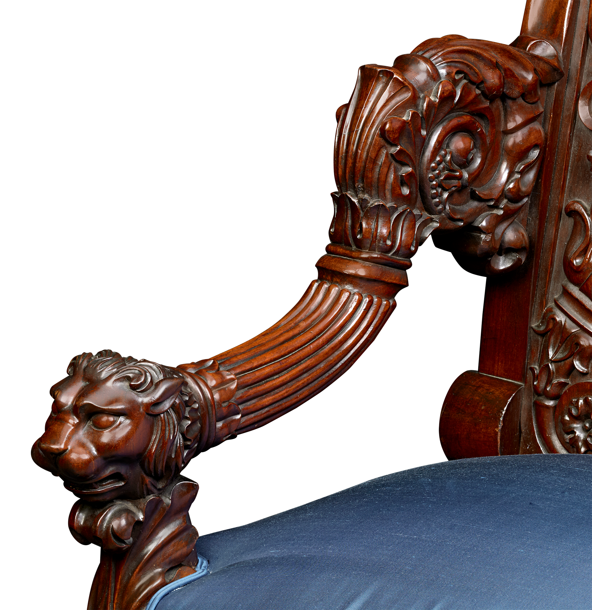 Napoleon III Mahogany Armchair