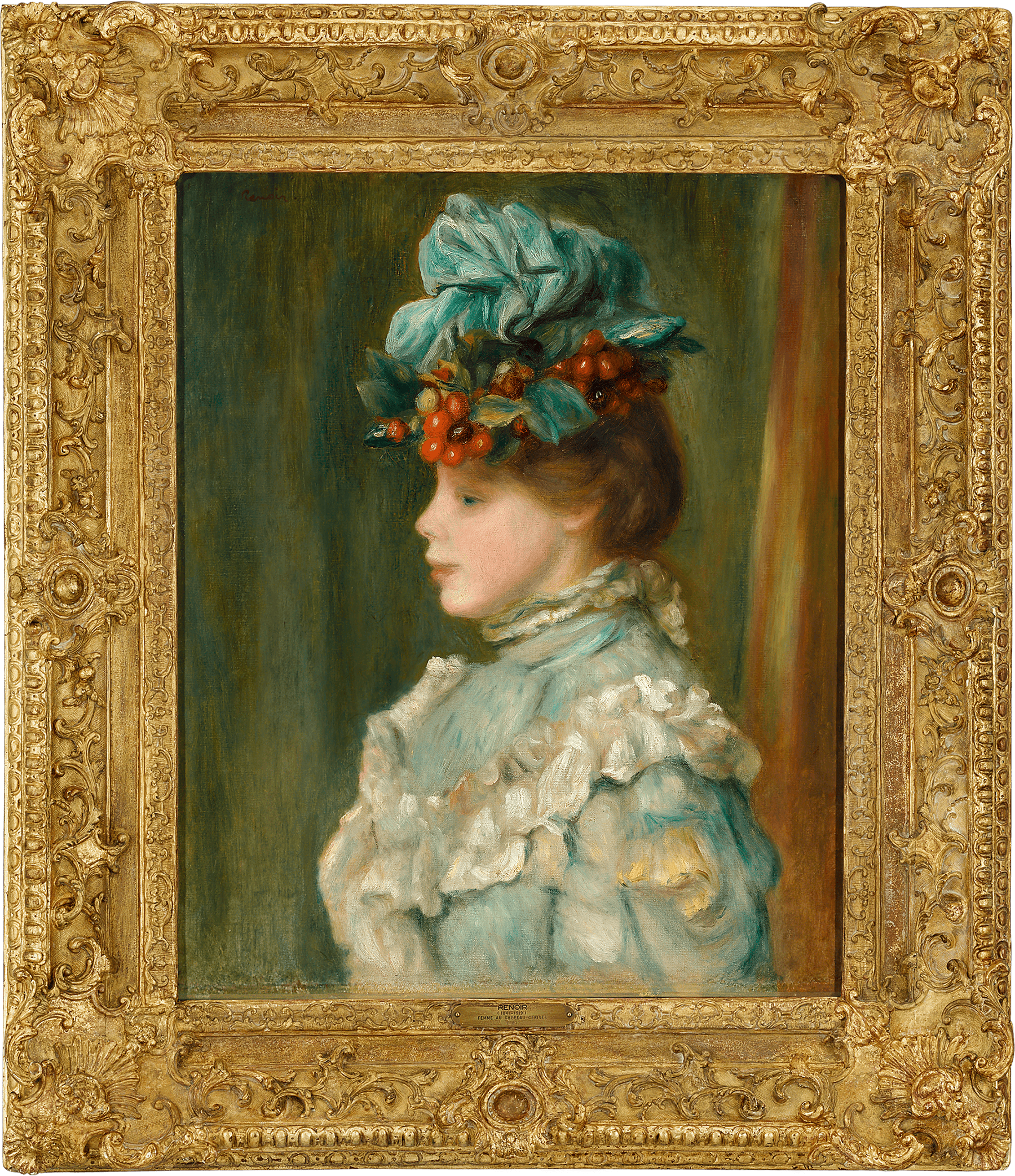 Le chapeau aux cerises by Pierre-Auguste Renoir