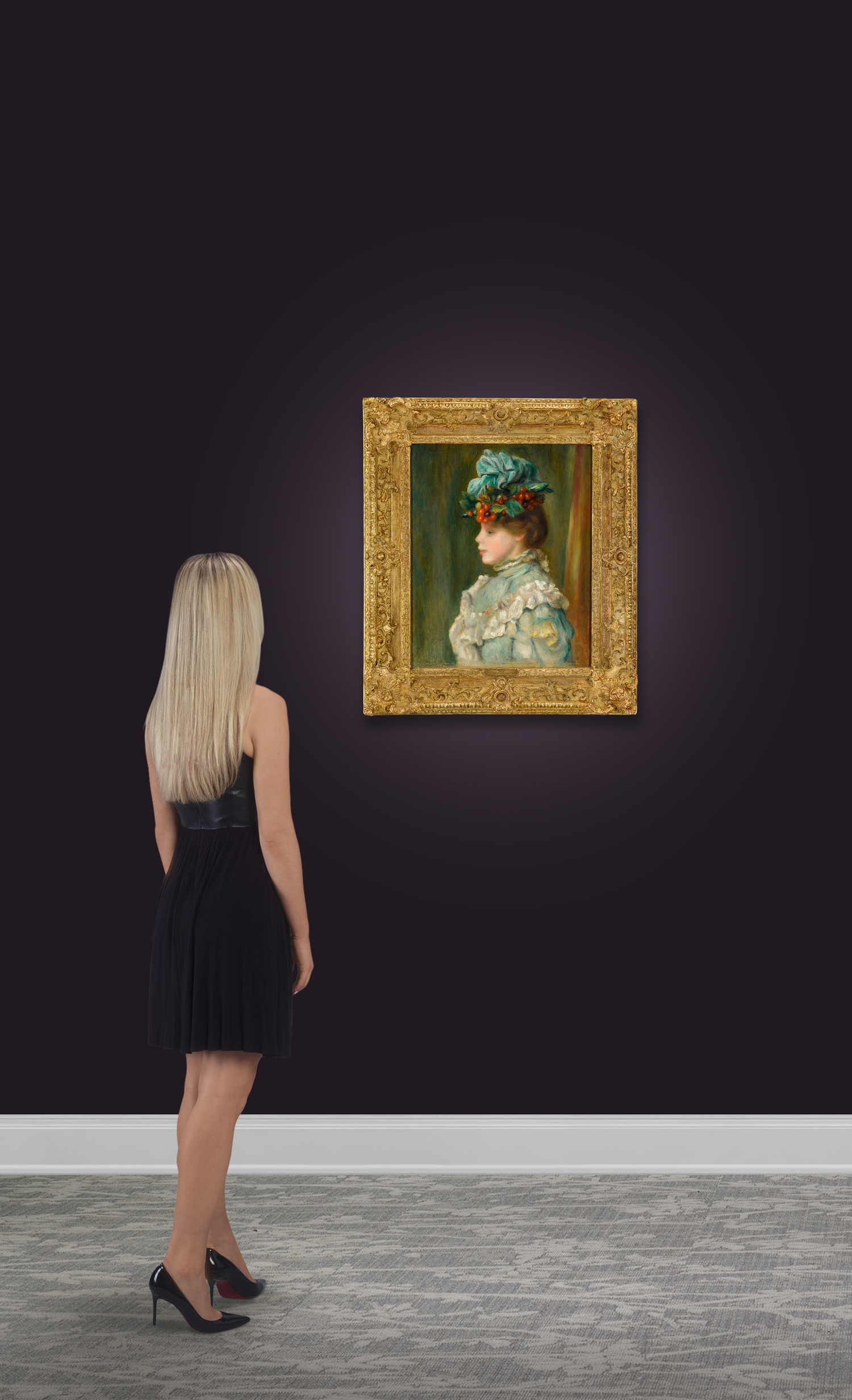 Le chapeau aux cerises by Pierre-Auguste Renoir