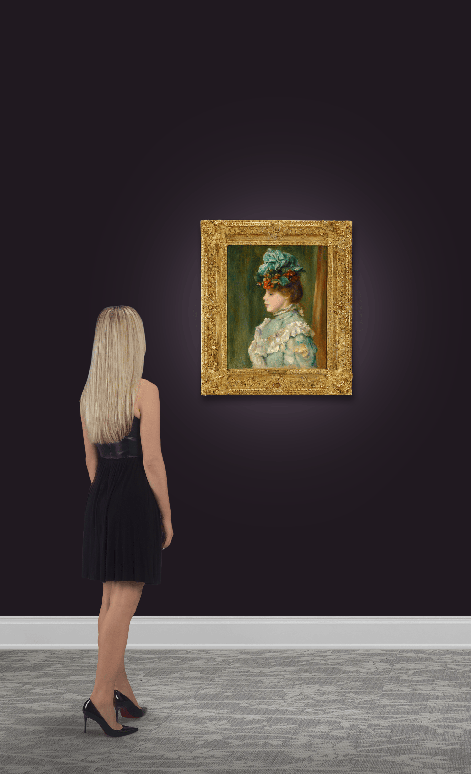 Le chapeau aux cerises by Pierre-Auguste Renoir