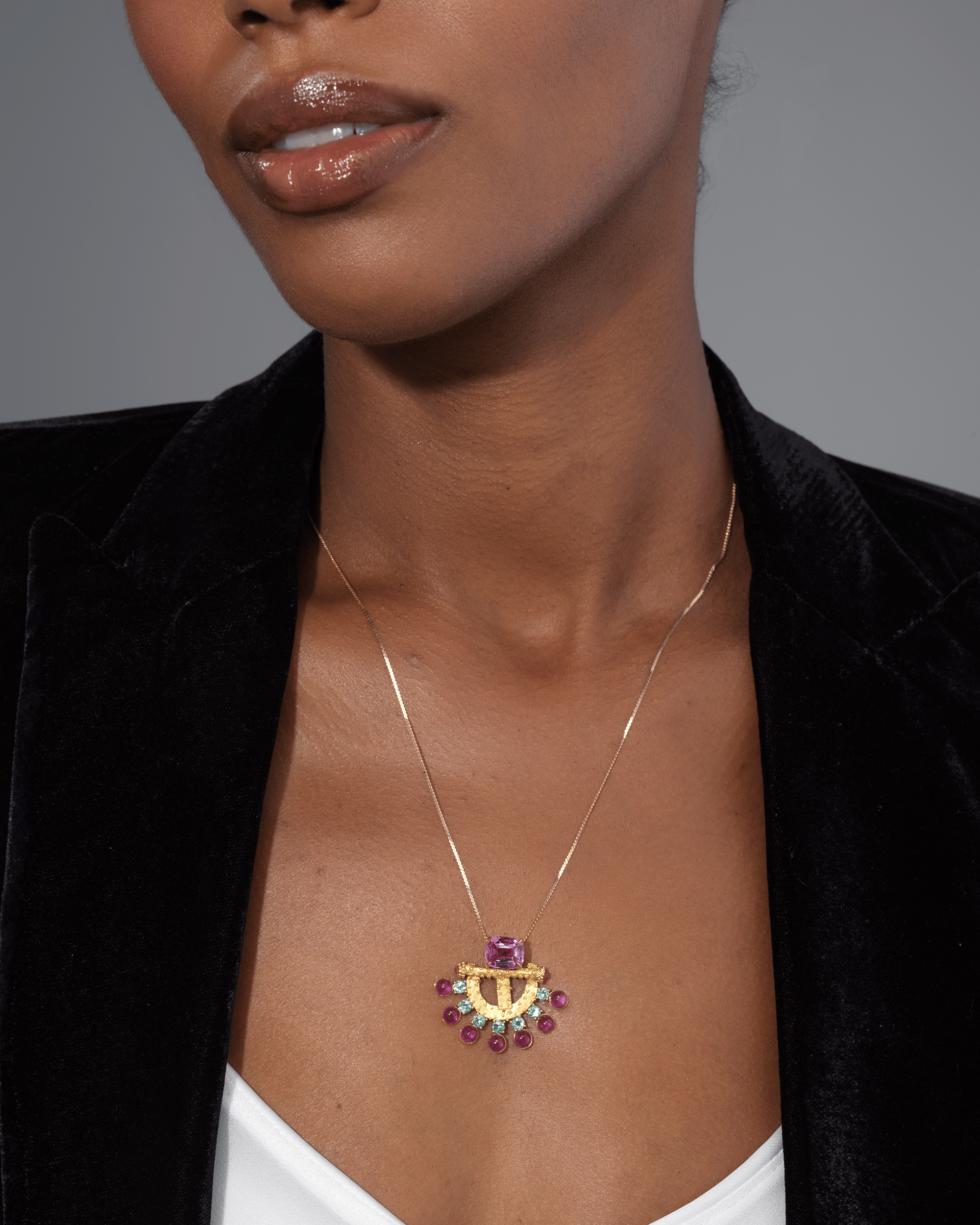 Rebecca Rau Granulated Goddess Necklace