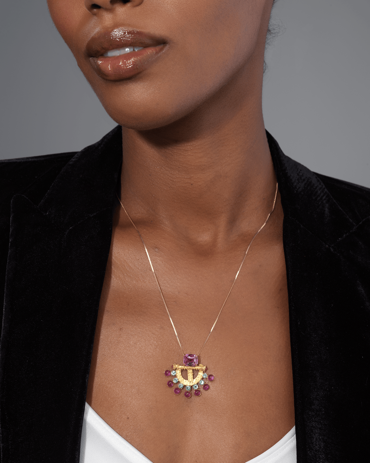 Rebecca Rau Granulated Goddess Necklace