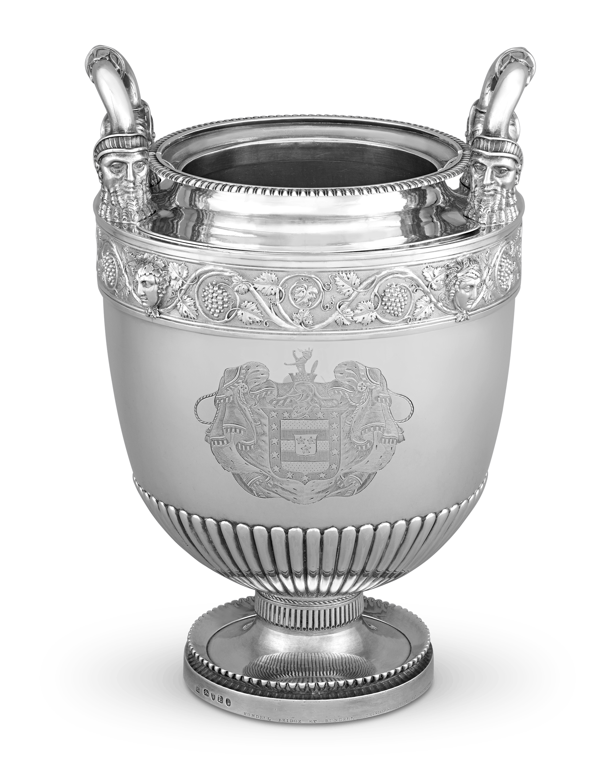 Set of Four George III Silver Wine Coolers by Rundell, Bridge & Rundell