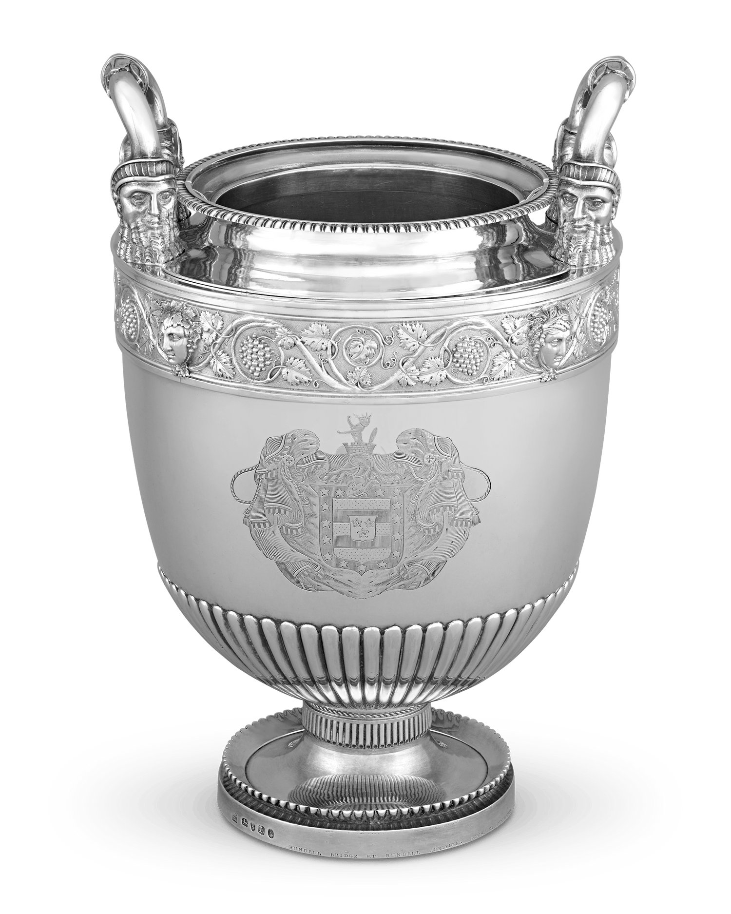 Set of Four George III Silver Wine Coolers by Rundell, Bridge & Rundell